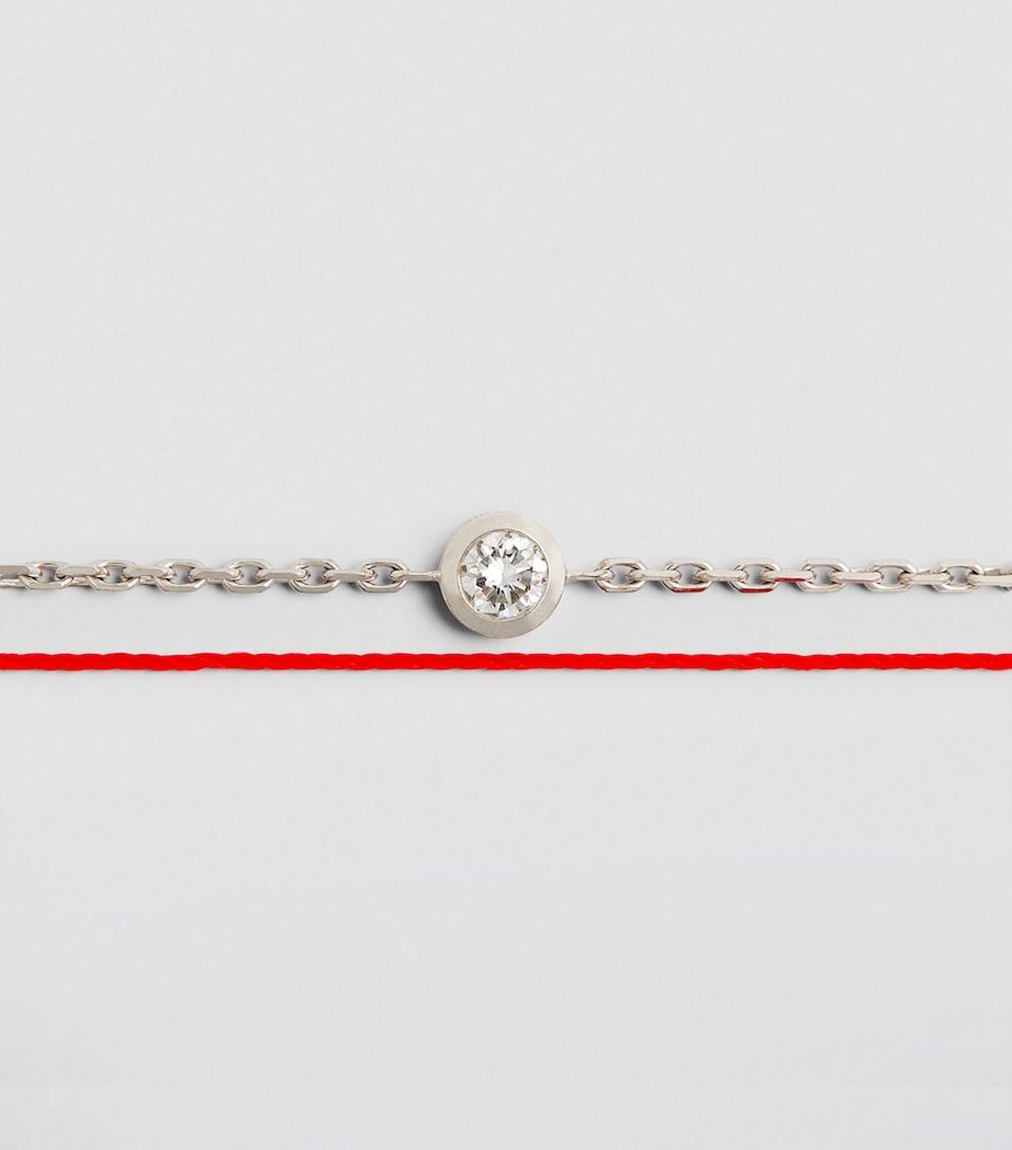 White Gold Pure Duo Bracelet RED Image 2