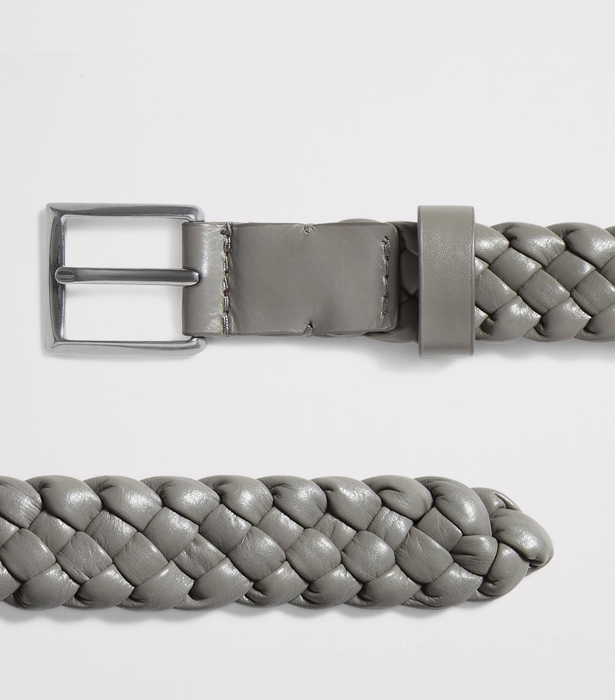 Bottega Veneta Leather Intreccio Solo Belt Image 4