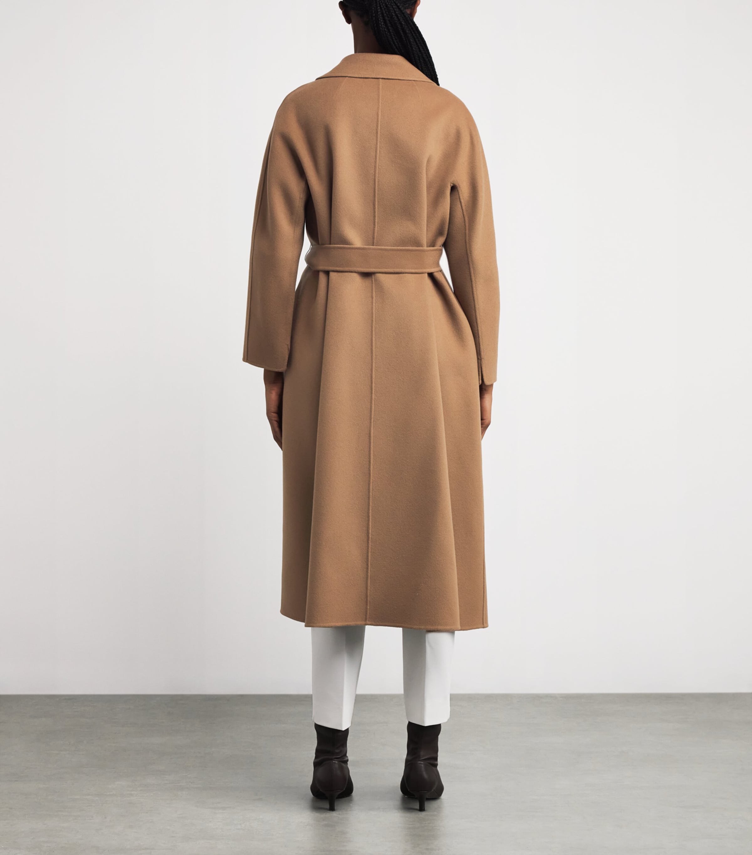 Virgin Wool Midi Wrap Coat CAMEL Image 4