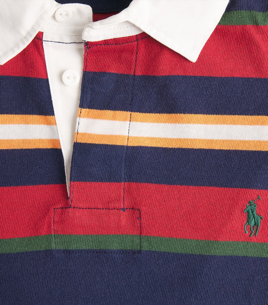 Polo Ralph Lauren Mens Cotton Stripe Rugby Shirt Newport Navy Multi Image 6