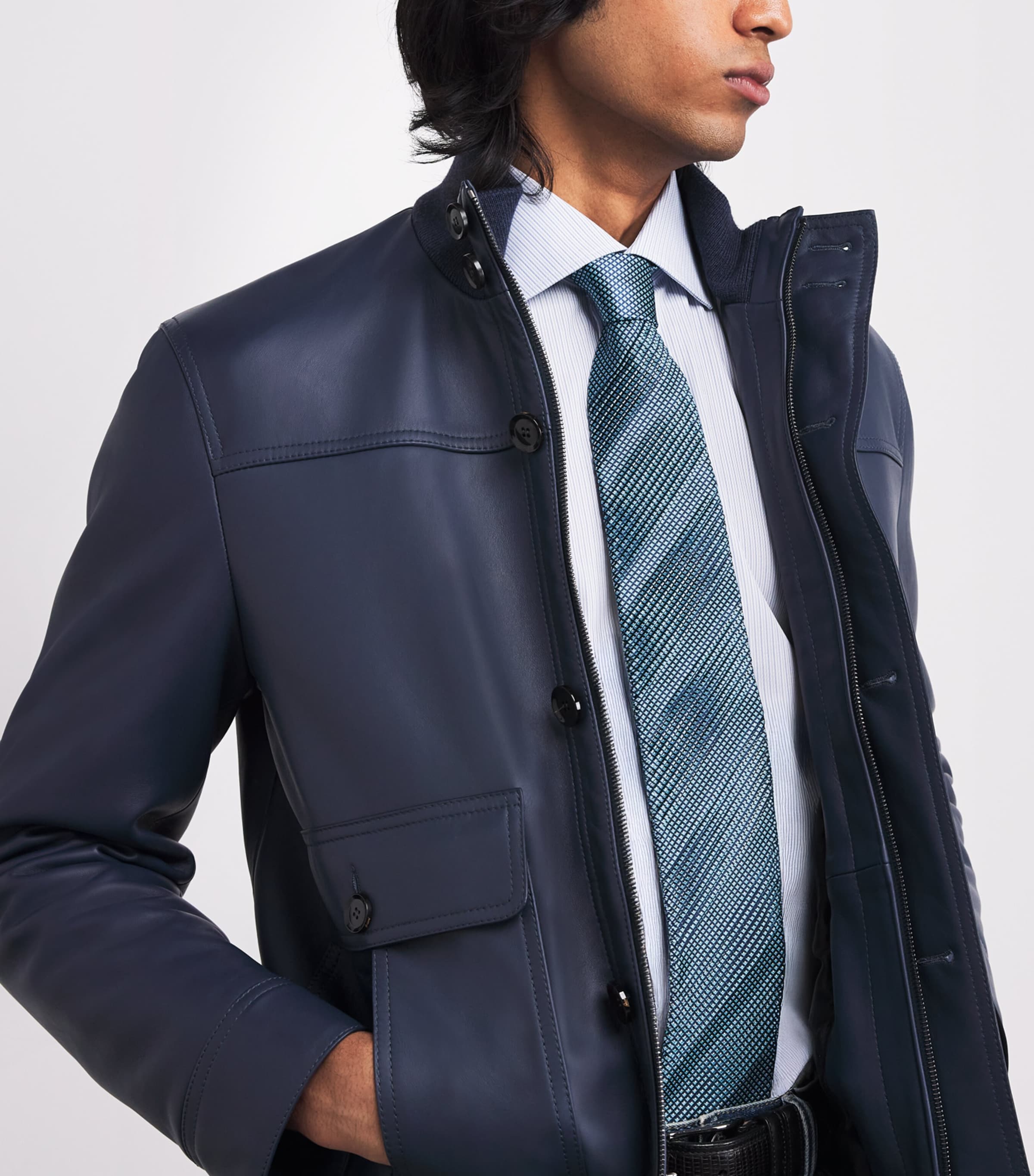 Brioni Stripe Jacquard Tie Image 2