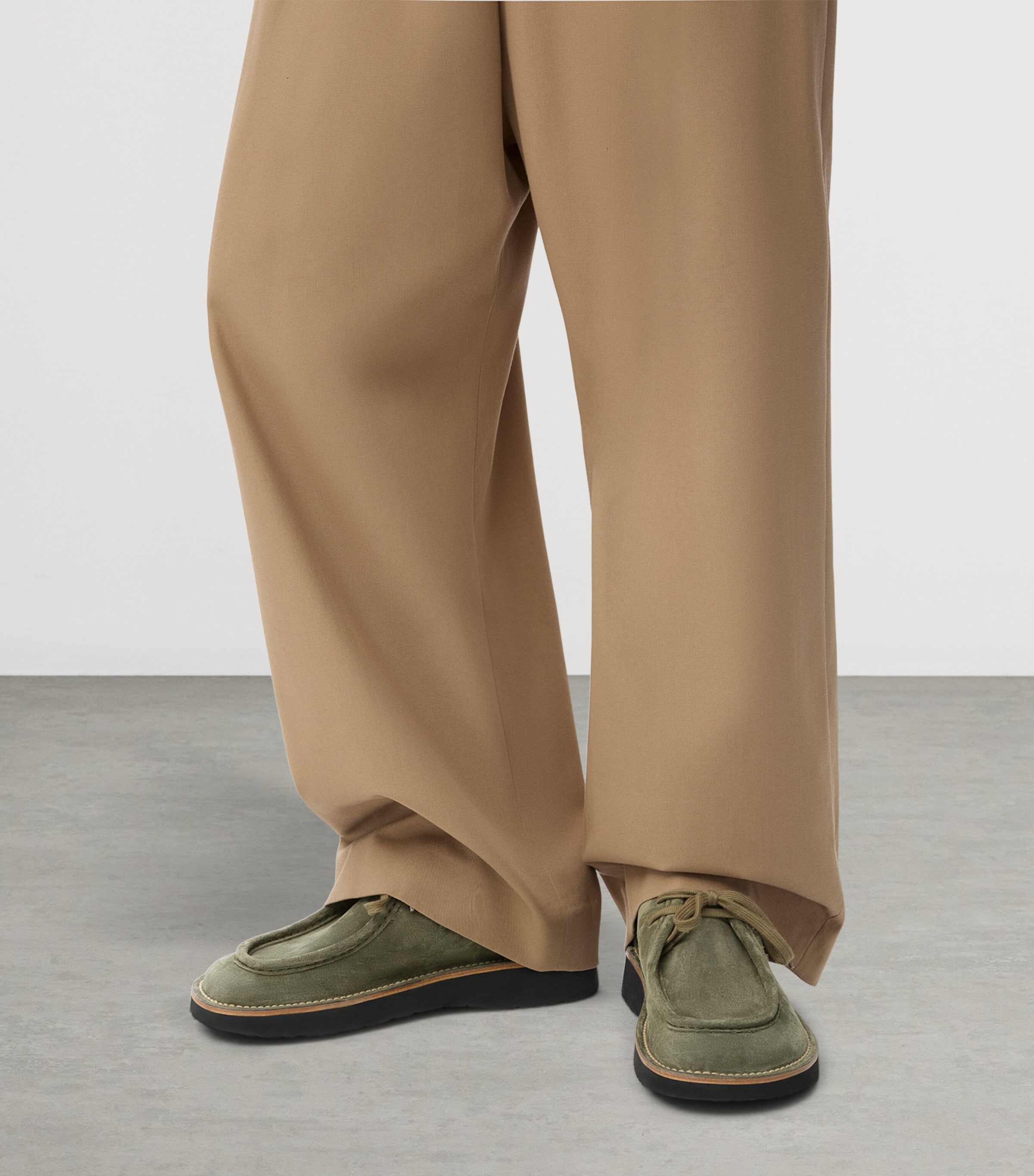 Suede Wide-Toe Faro Shoes SAGE Image 2