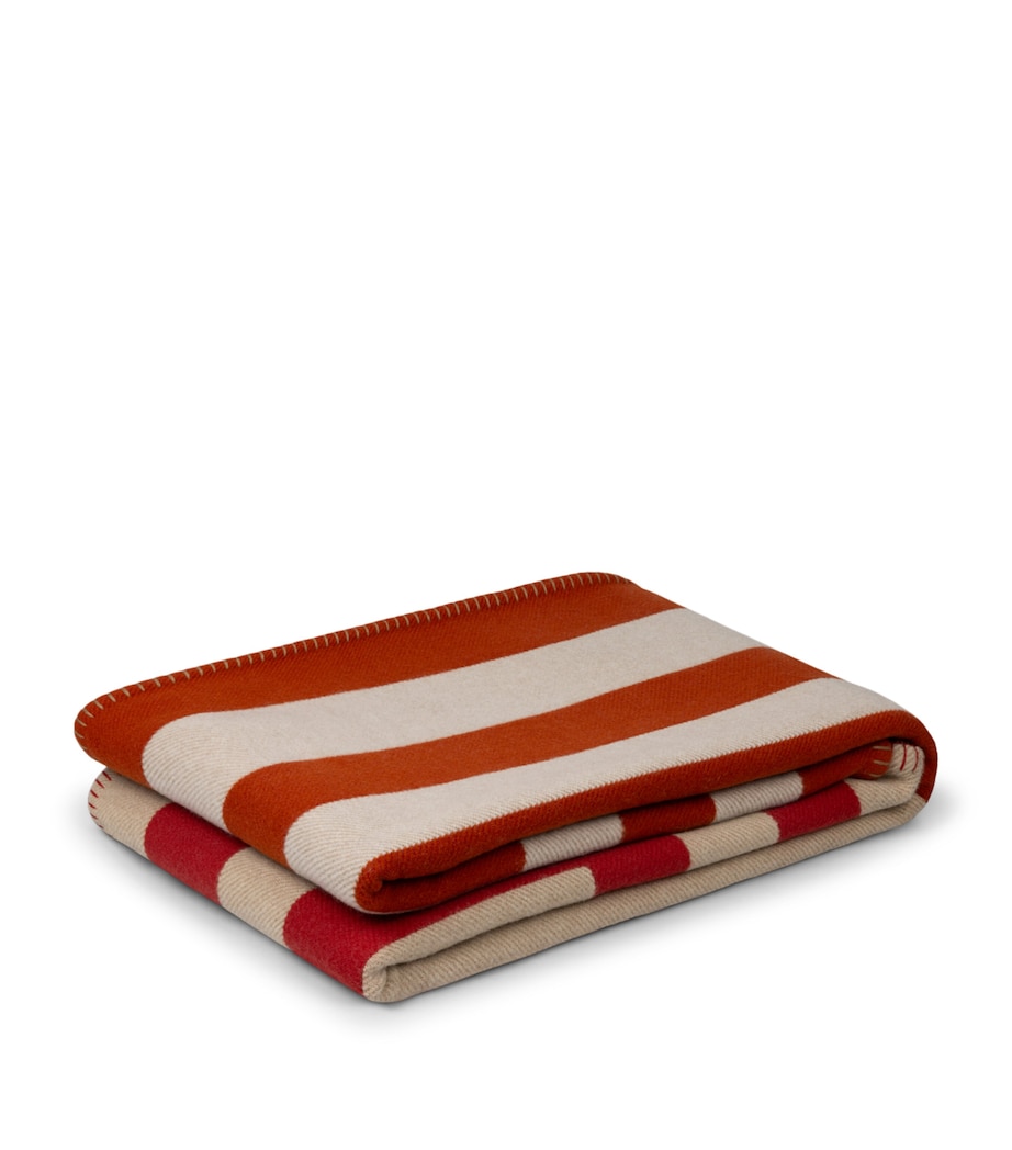 Begg x Co Merino Wool Maze Blanket (137cm x 200cm) Red Neutral Image 4