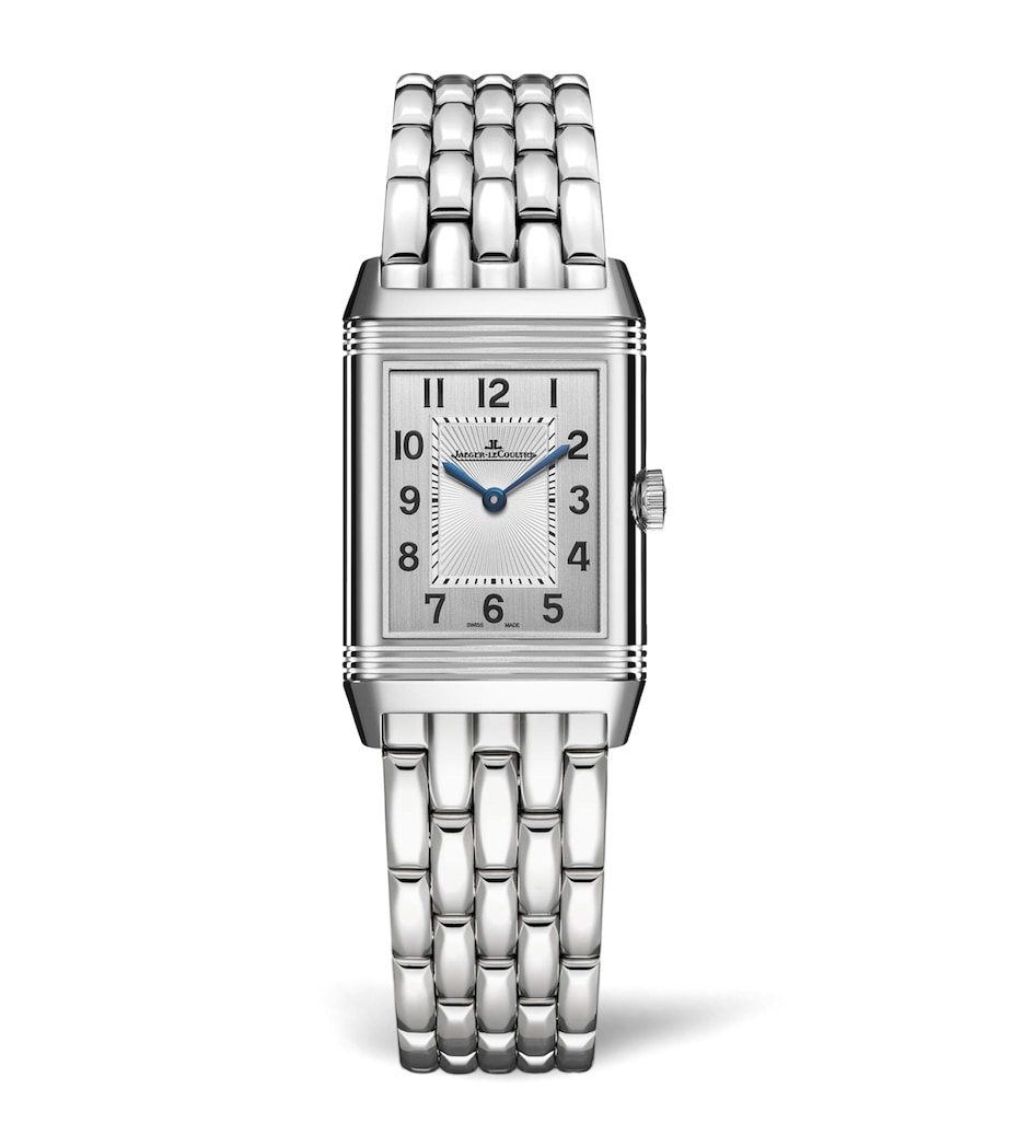 Small Stainless Steel and Diamond Reverso Classic Duetto Watch 21mm STAINLESS STEEL Image 1