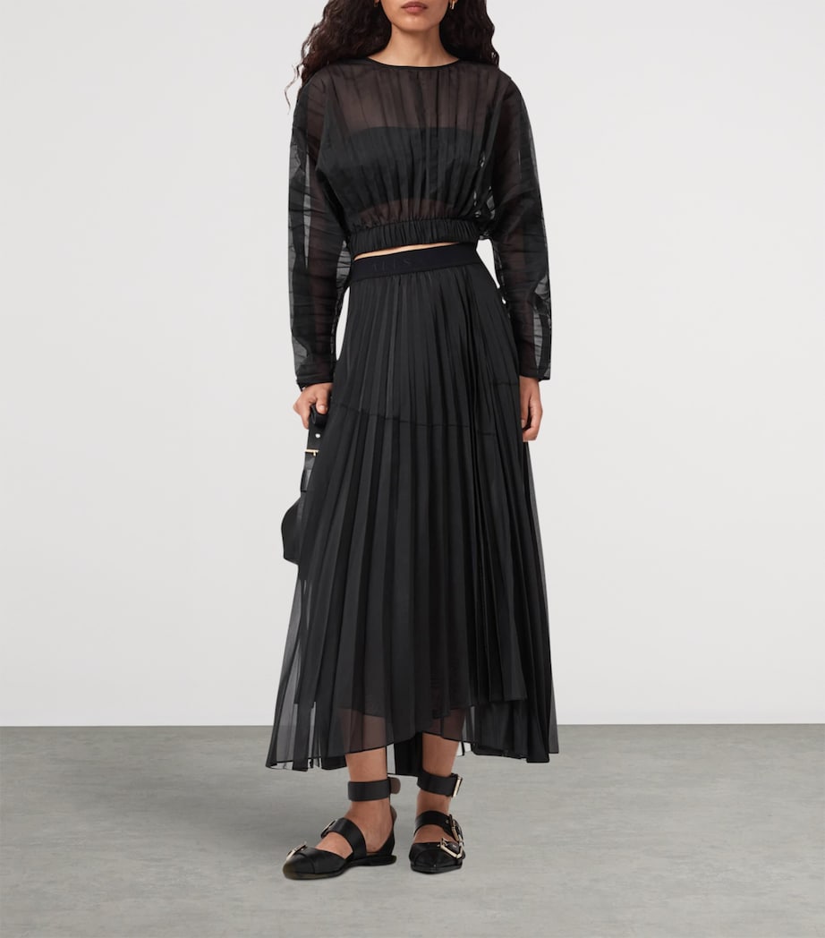 Pleated Micaela Top BLACK Image 2