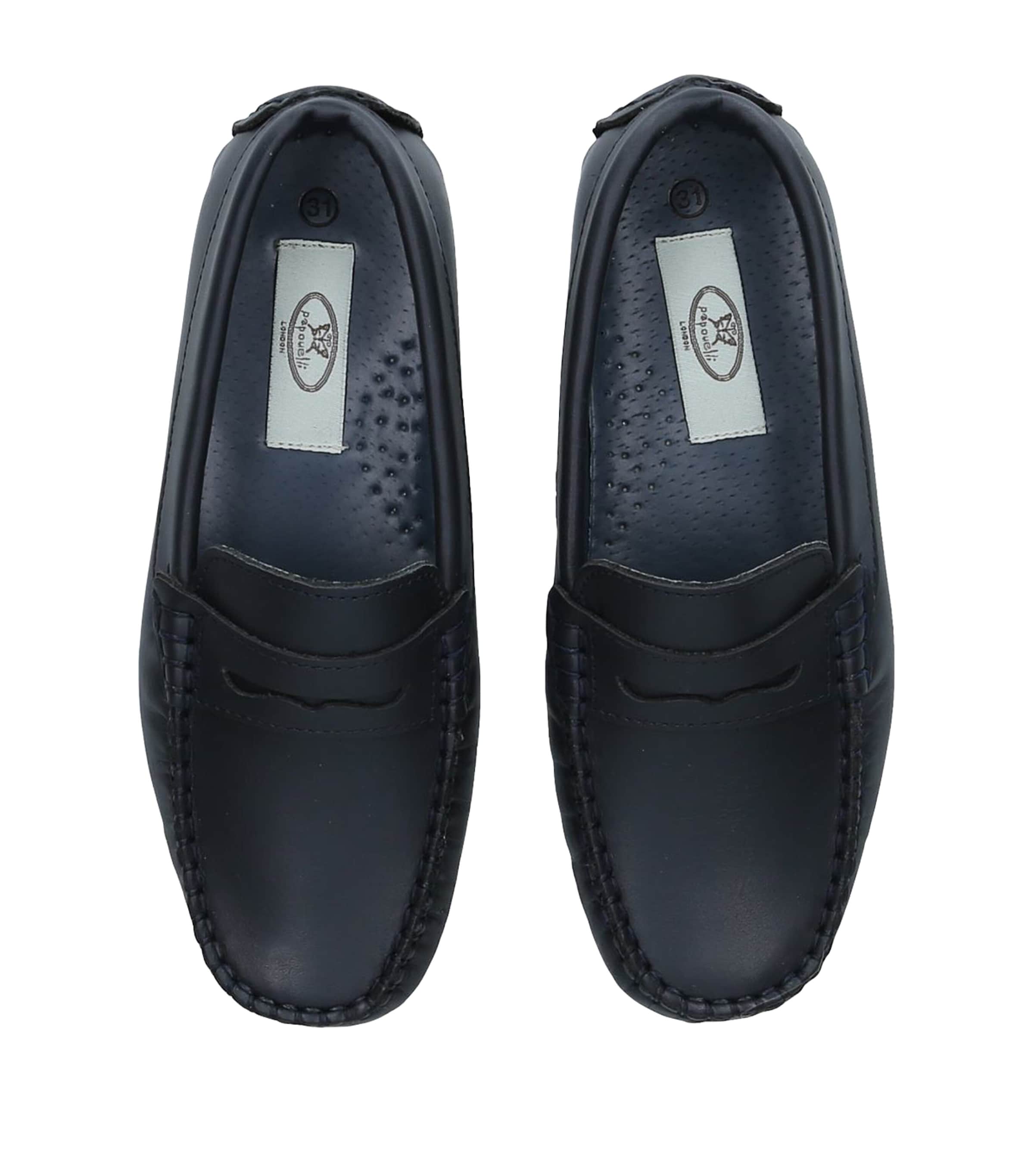 Leather Felix Loafers NAVY Image 4