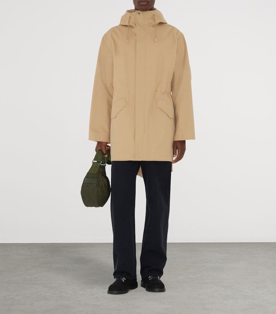 Cotton Gabardine Fishtail Parka FLAX Image 2