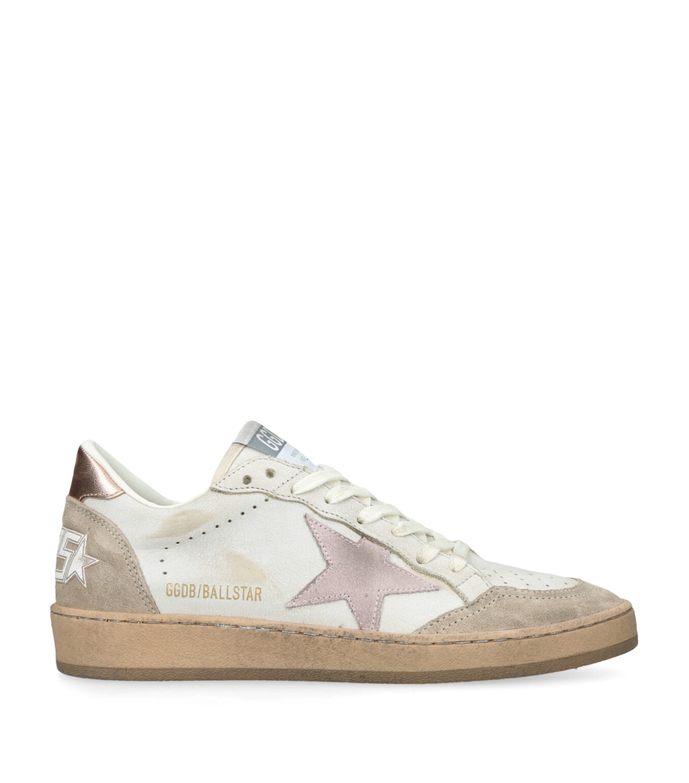Golden Goose Leather Ball Star Sneakers In White