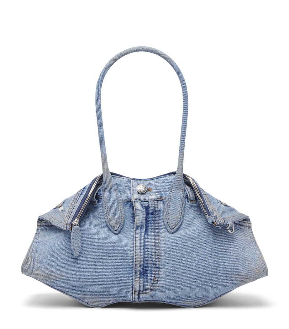 McQueen Denim Manta To-Handle Bag Image 1