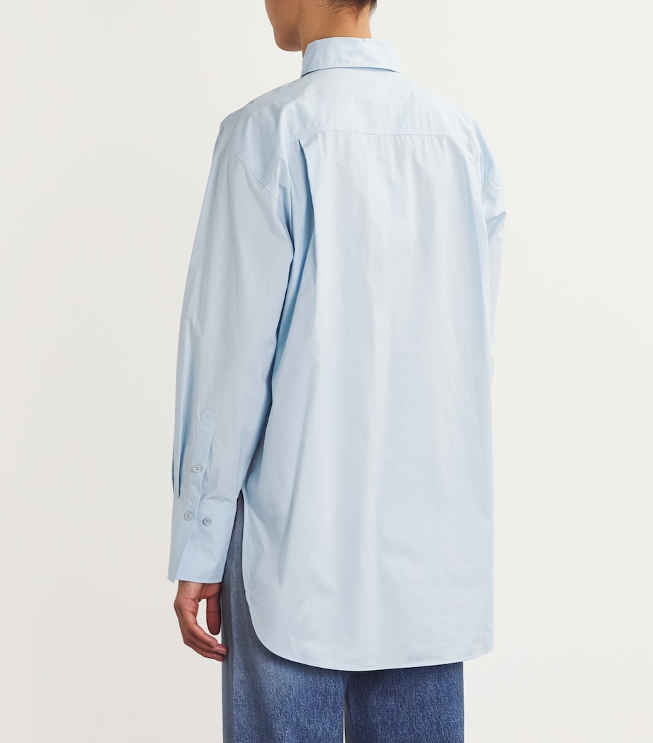 FRAME Womens The Exaggerated Oversized Shirt Light Chambray Image 4