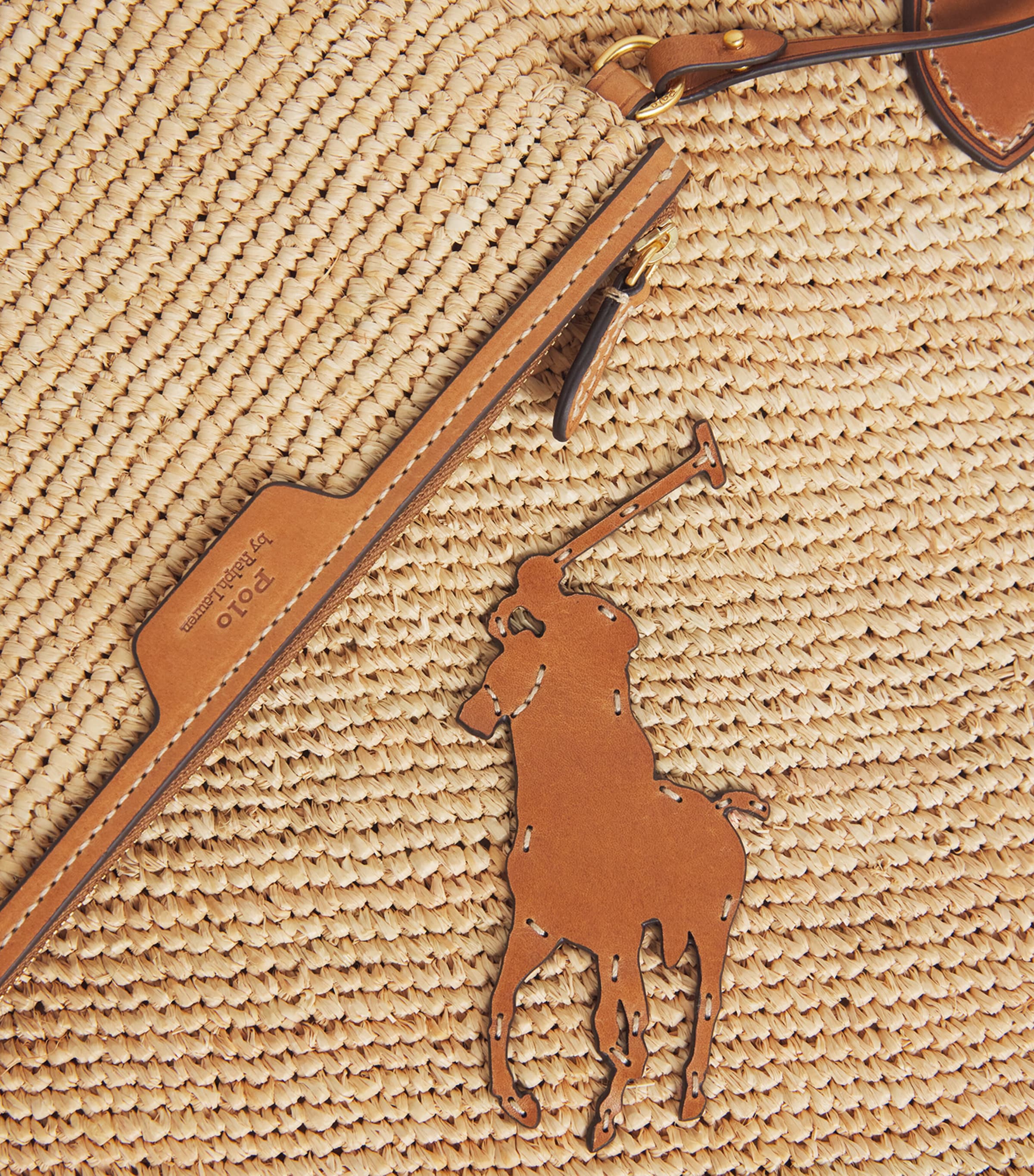Polo Ralph Lauren Beige Large Raffia Big Pony Tote Bag | Harrods US