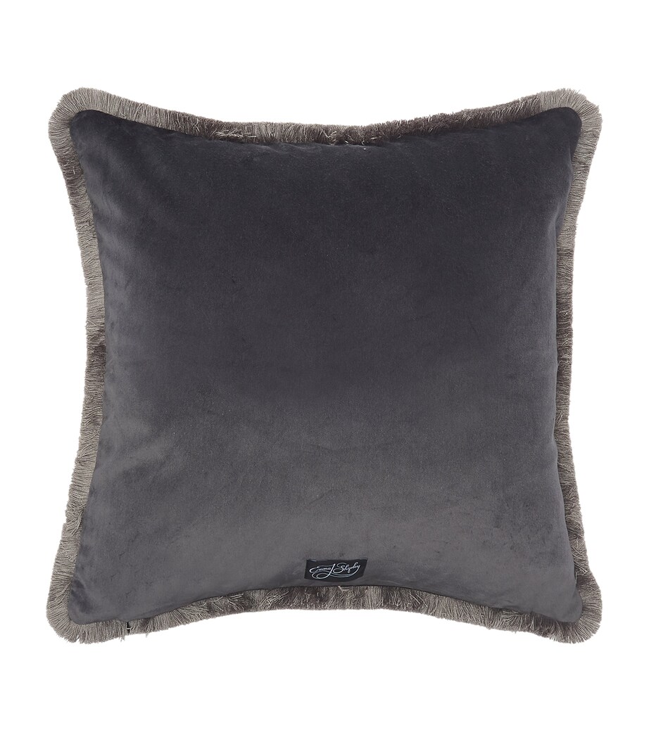 Emma J Shipley Velvet Highlandia Cushion (46cm x 46cm) Pink Image 2