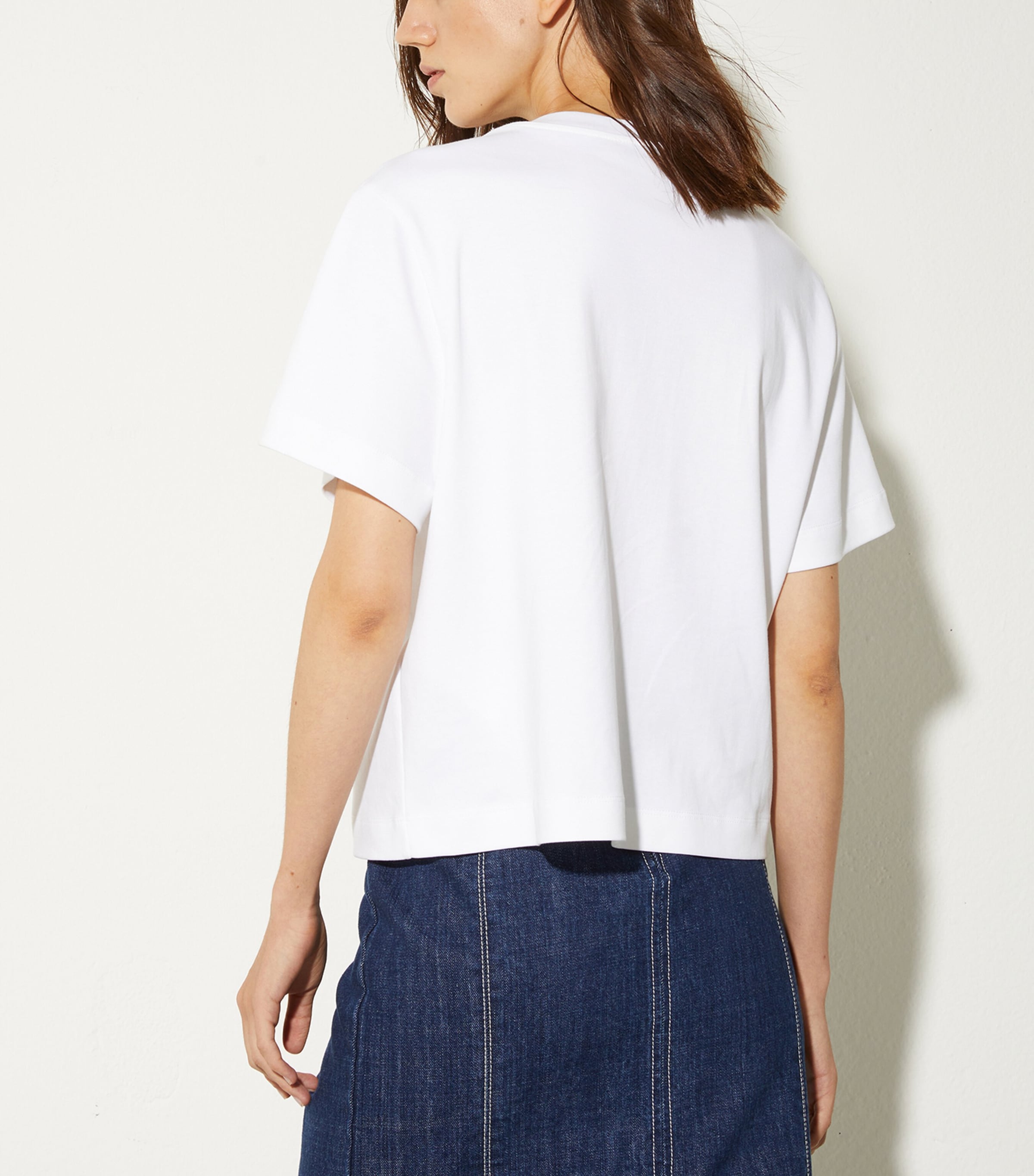 MAX&Co. Womens Cotton Graphic T-Shirt Optical White Image 3