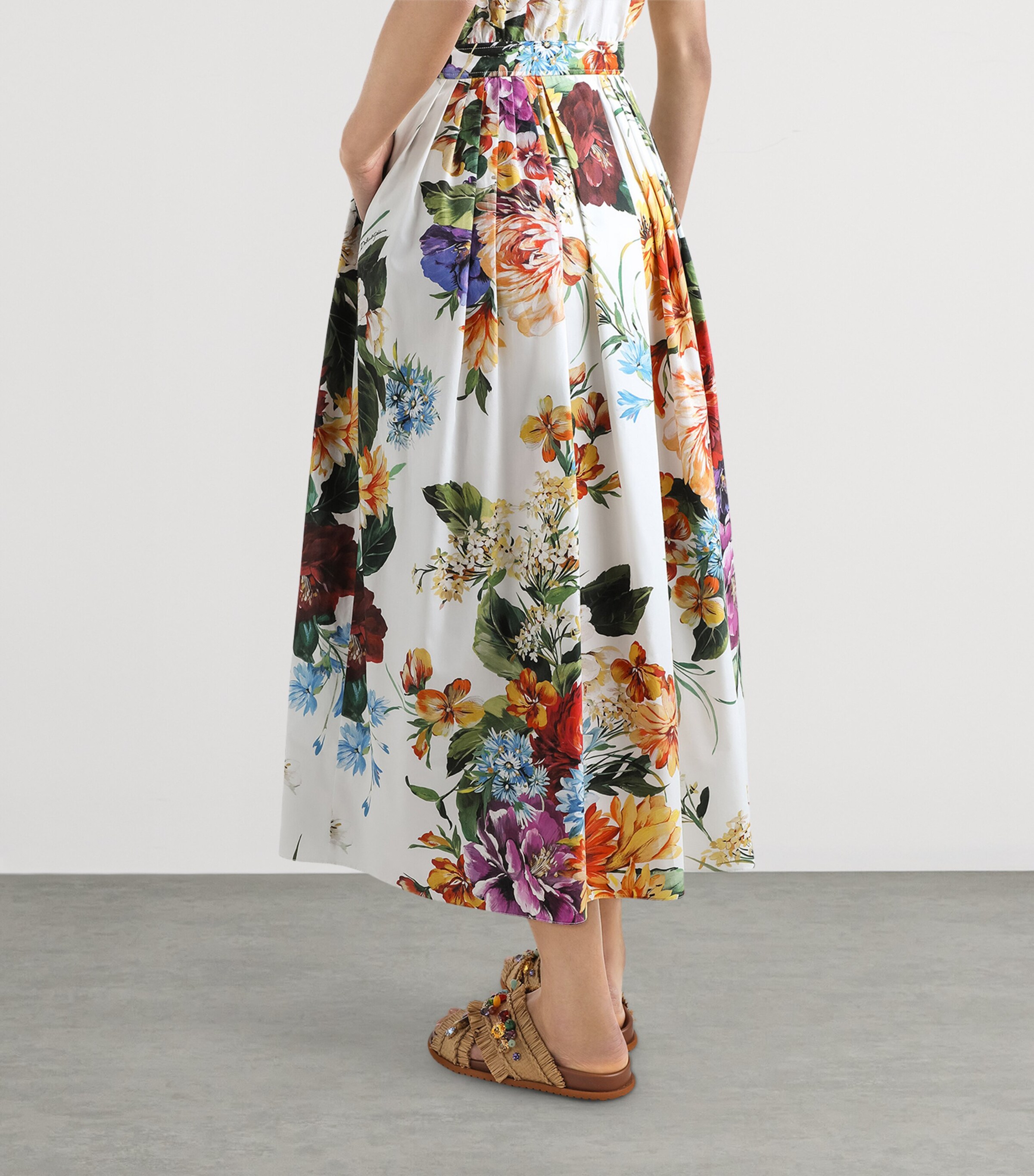 Floral Midi Shirt Dress HA5PC-BFIORI CRET Image 5