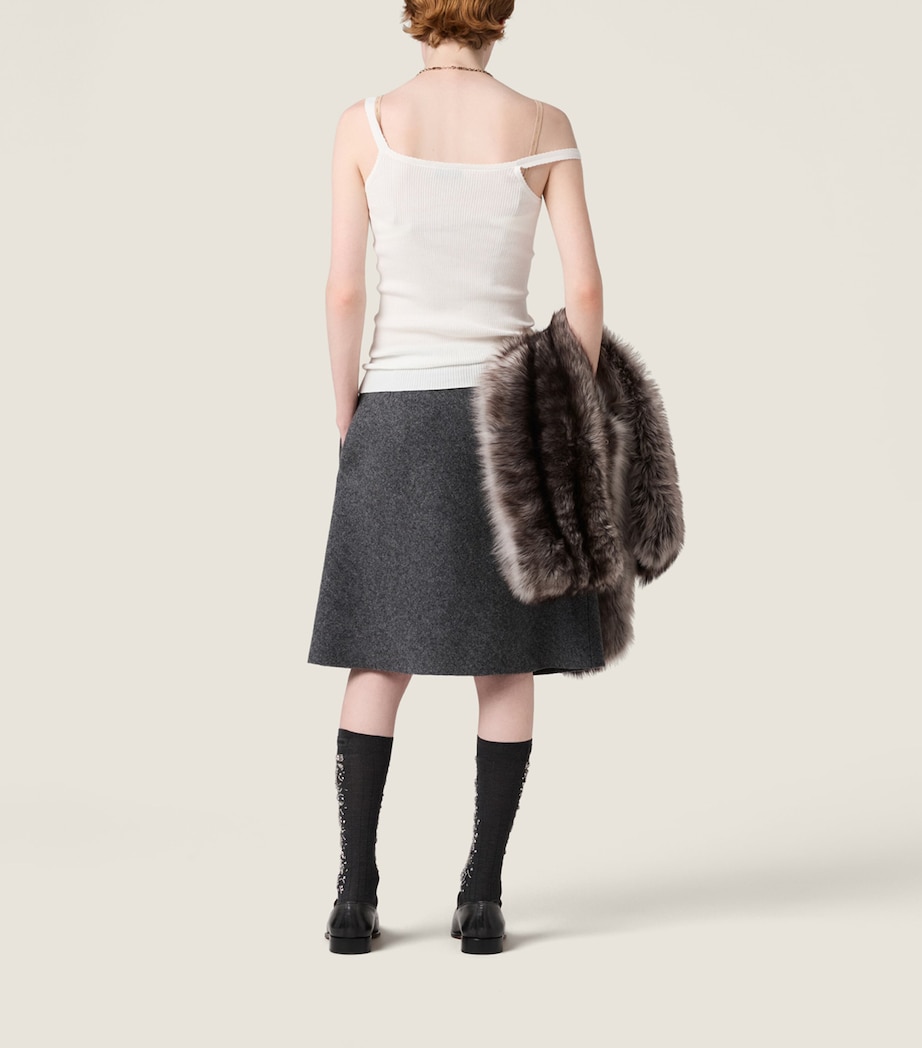 Cotton Knitted Logo Tank Top F0009 Image 5