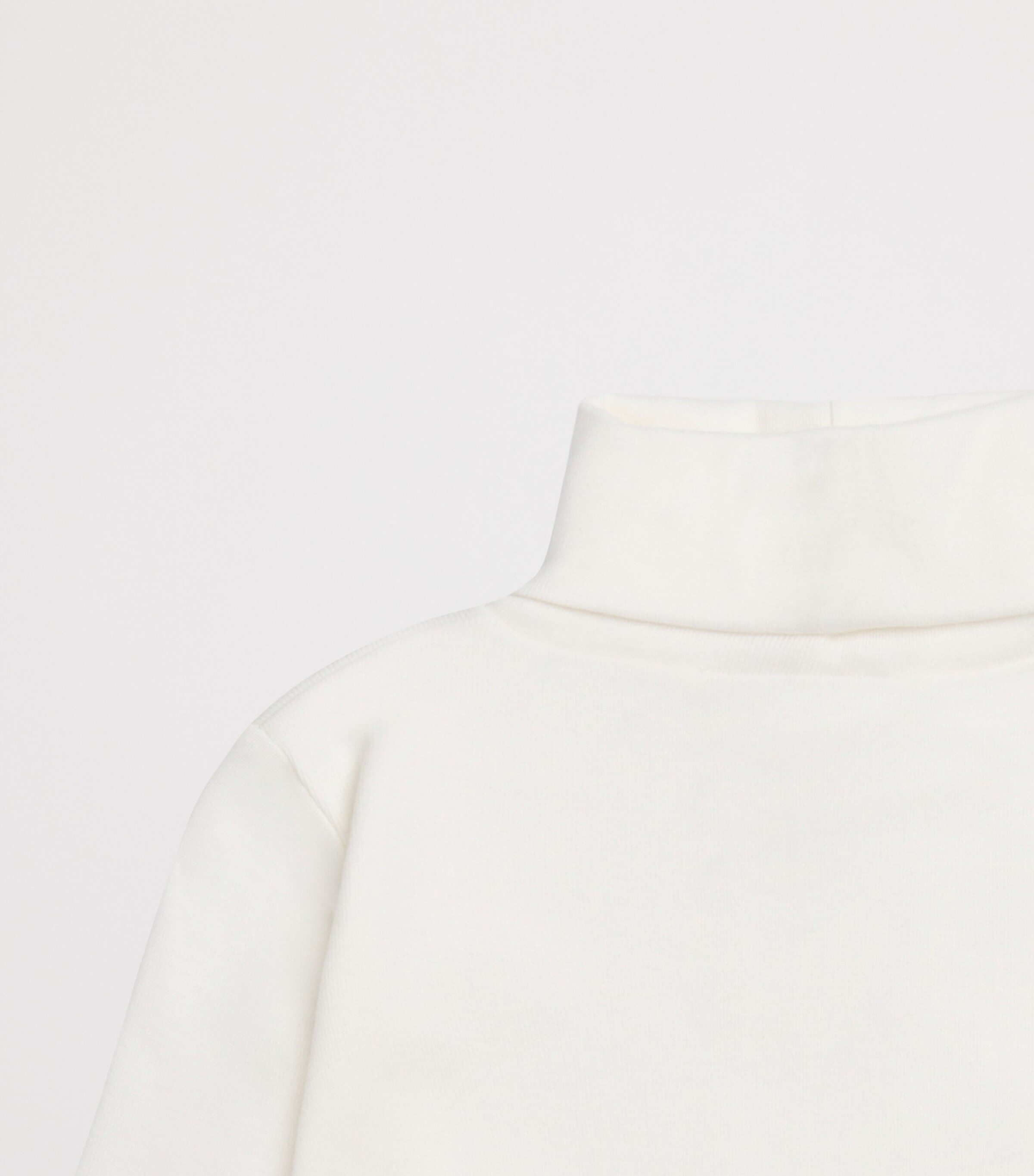 Bonpoint Organic Cotton Rollneck Sweater (14 Years) Blanc Lait Image 3