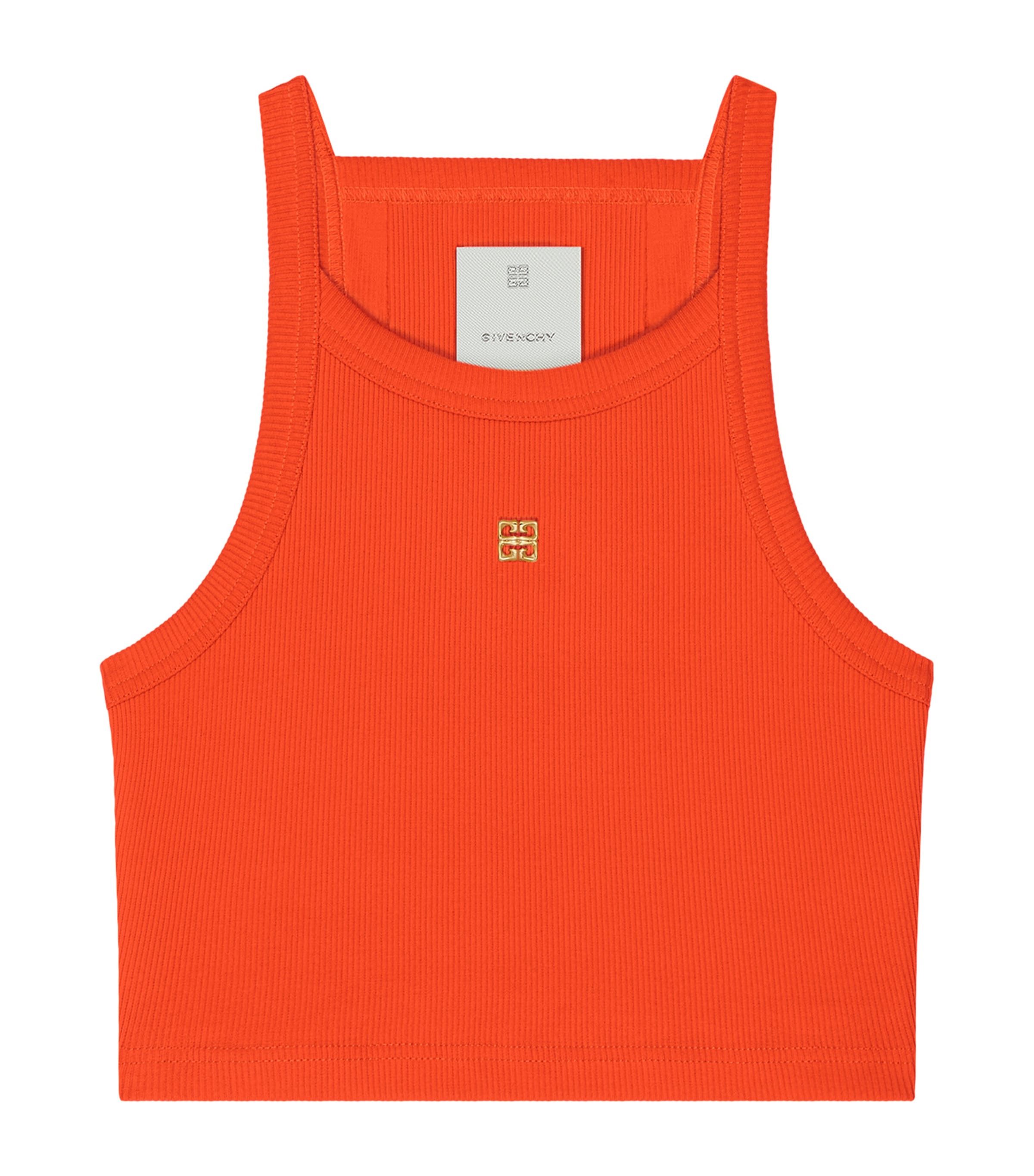 Givenchy Cropped Tank Top In Cotton With 4g Liquid Detail