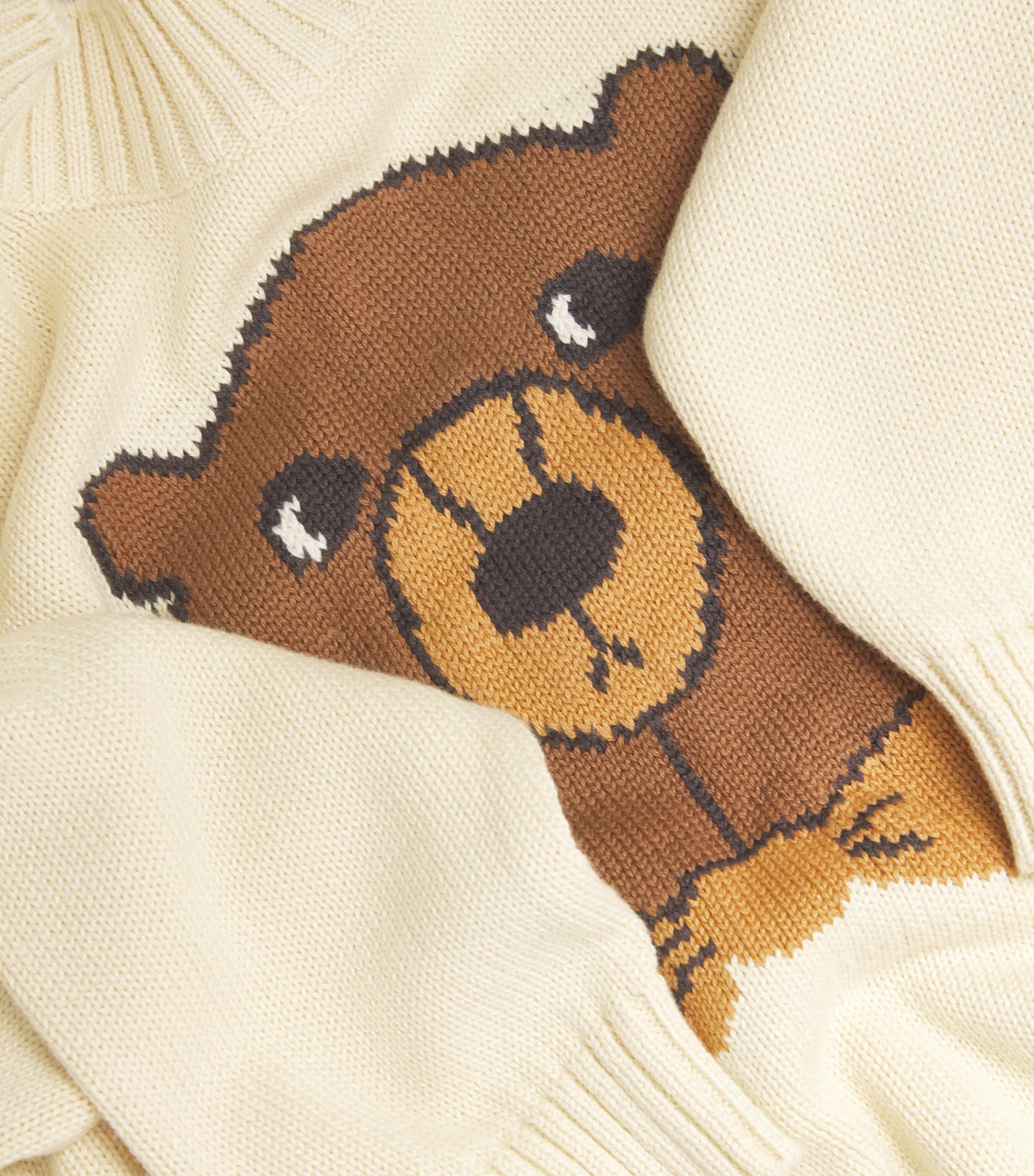 Bear Intarsia Sweater (3-11 Years) OFF-WHITE Image 3
