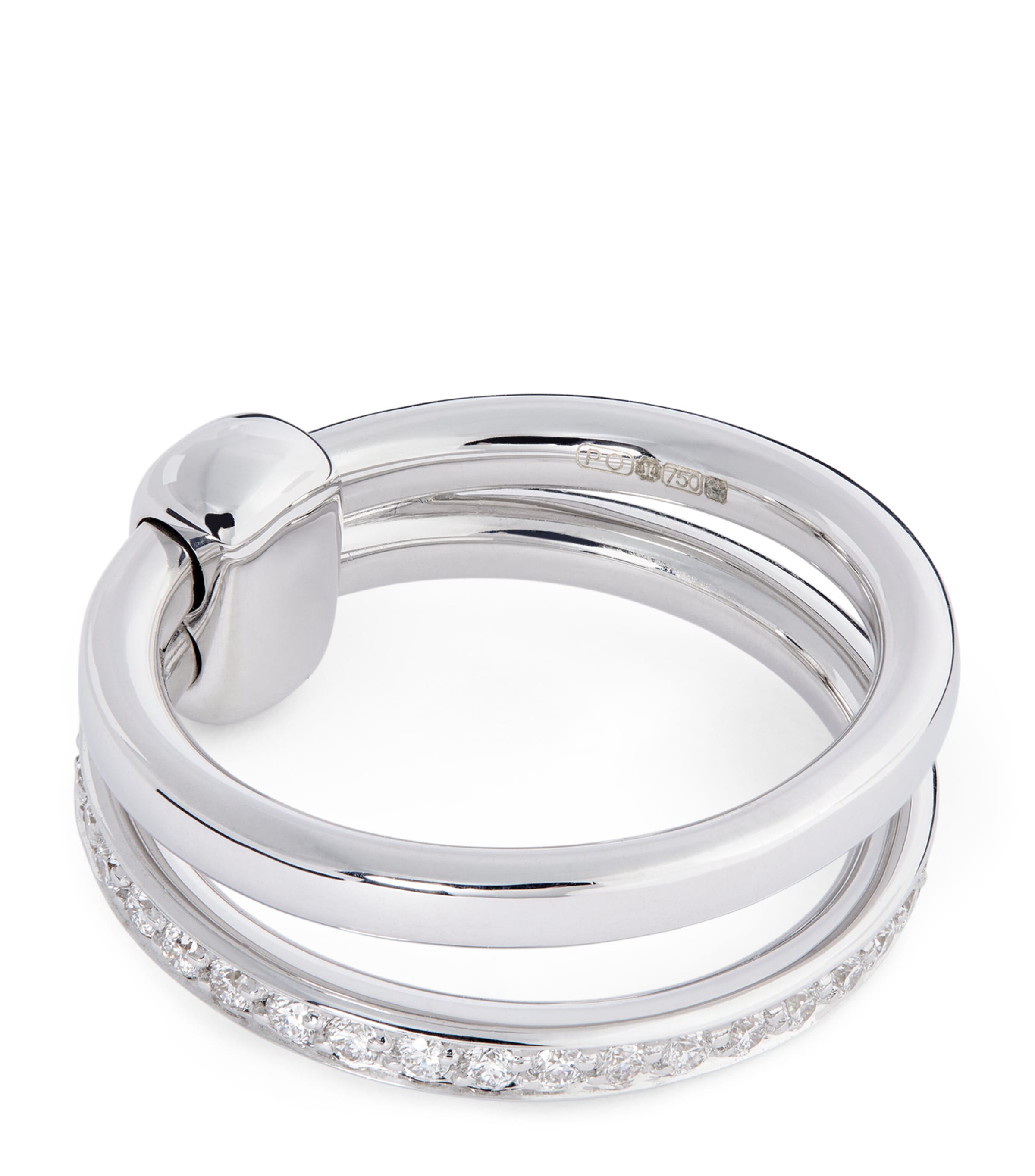 Pomellato White Gold And Diamond  Together Ring In Metallic