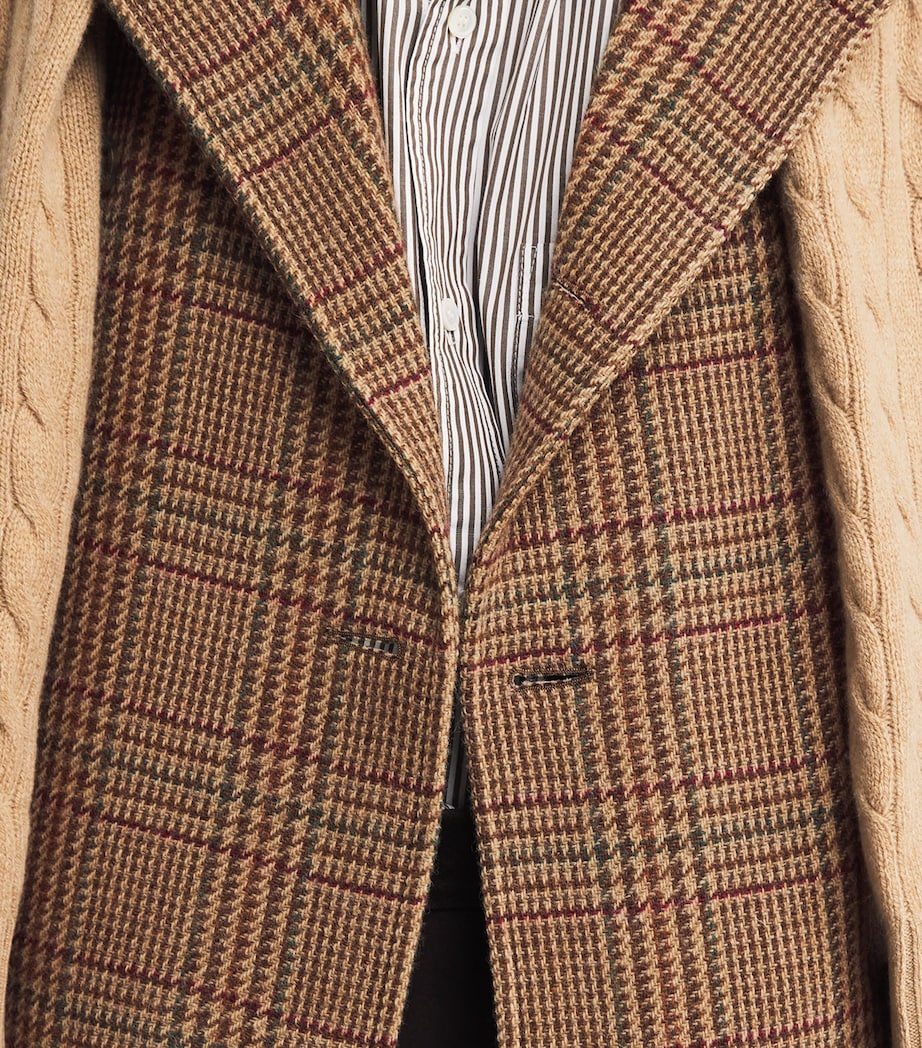 Wool Check Car Coat 1739 BRWN/TN GLN CHK Image 6
