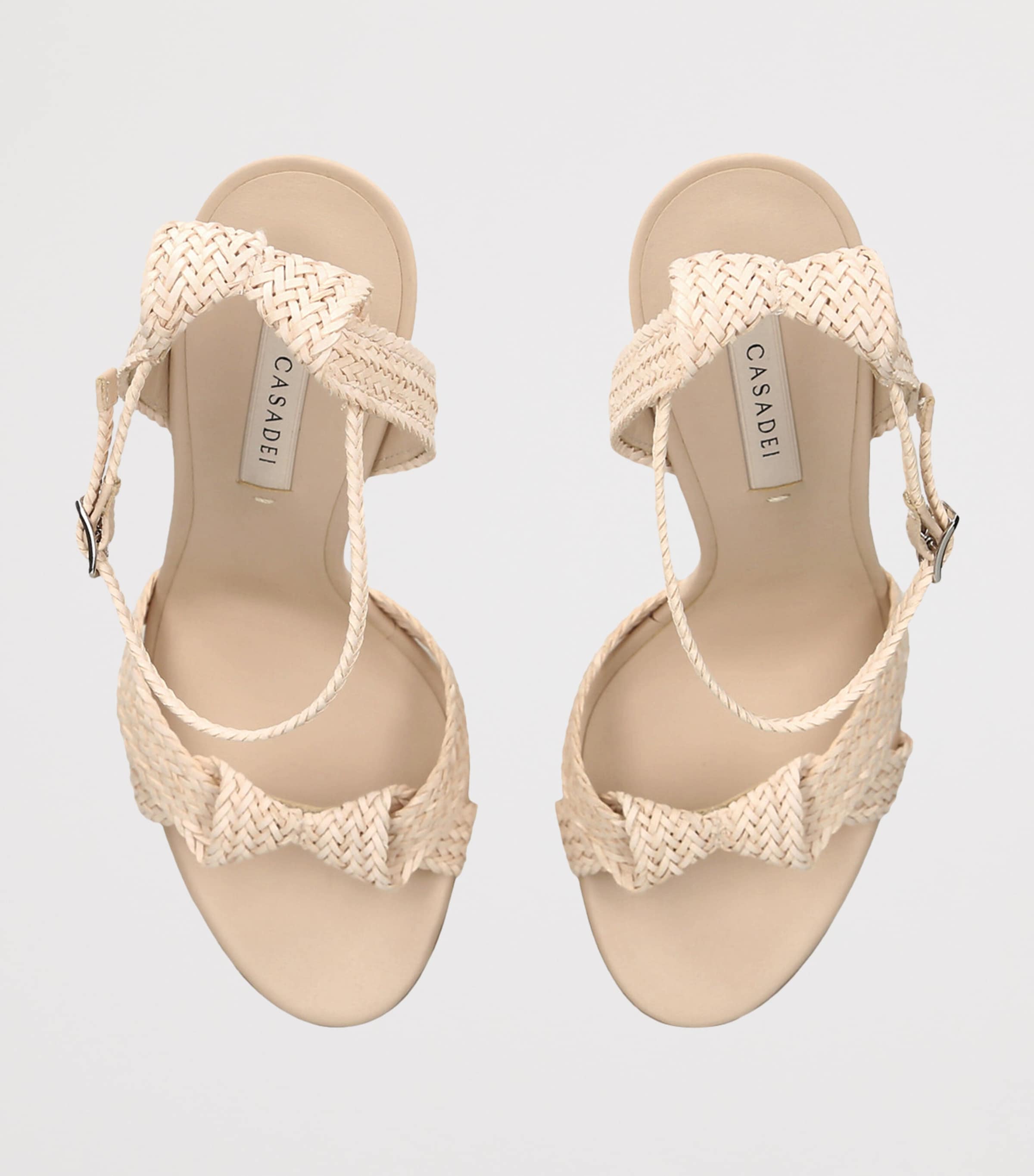 Casadei Leather Mariposa Heeled Sandals 100 Pale Pink Image 4