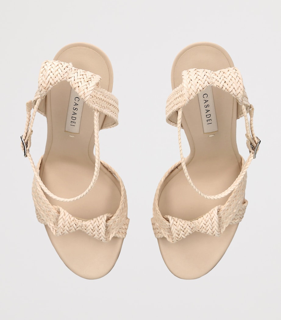 Casadei Leather Mariposa Heeled Sandals 100 Pale Pink Image 4
