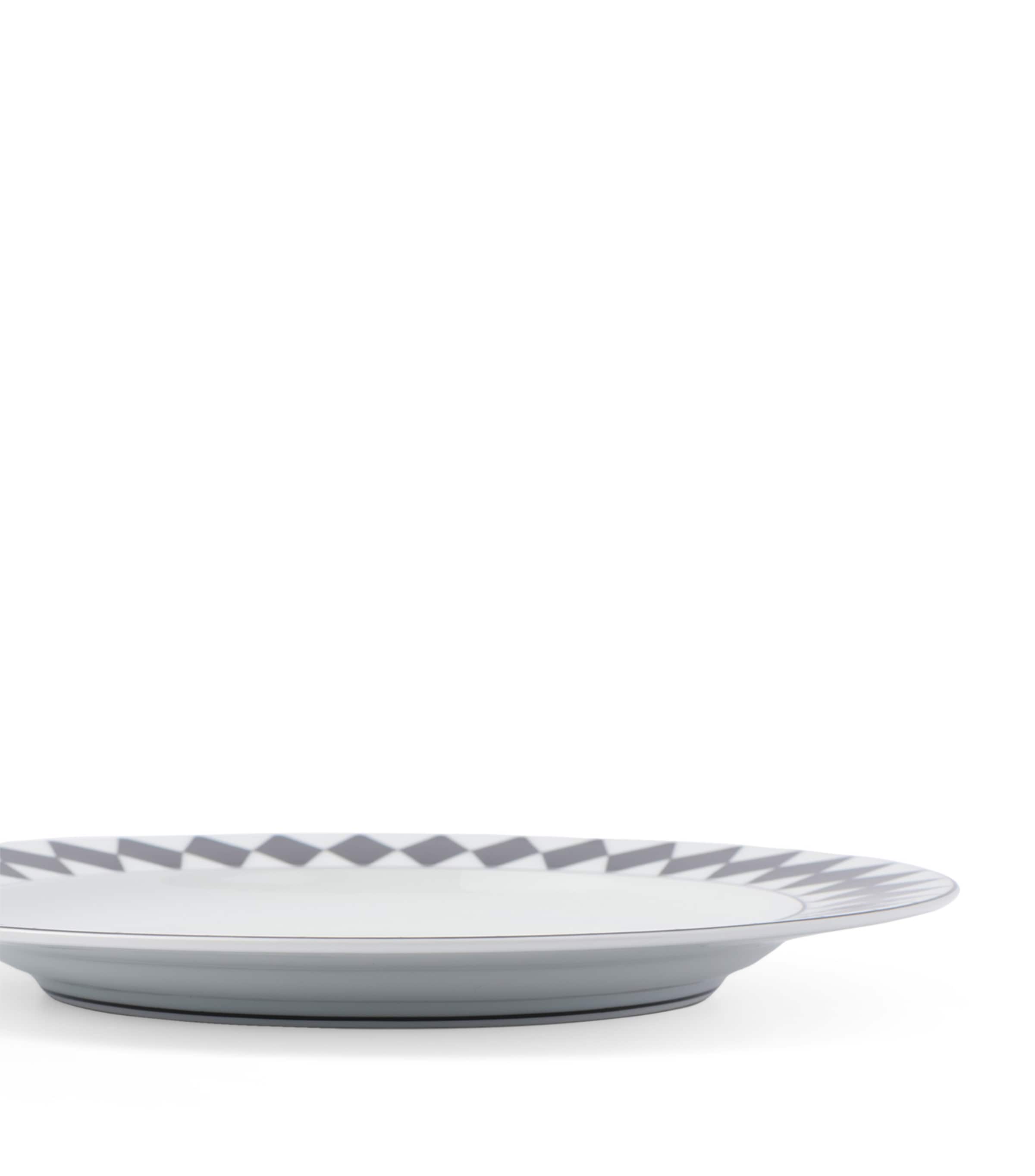 Set of 2 Chequerboard Dinner Plates (25cm) F0E5W Image 3