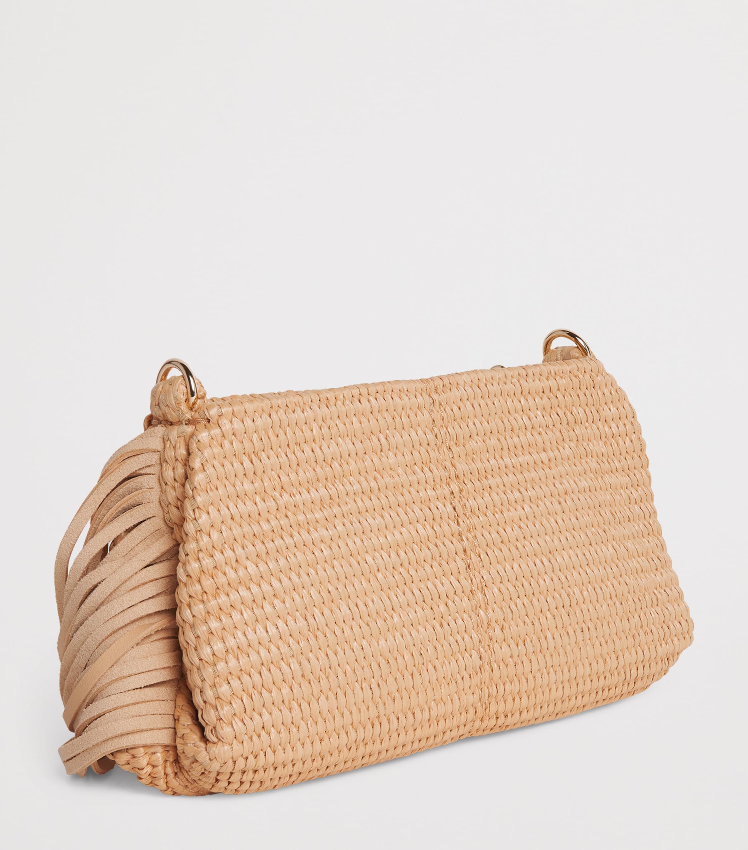 Maje Raffia Miss M Clutch Bag Beige Image 3