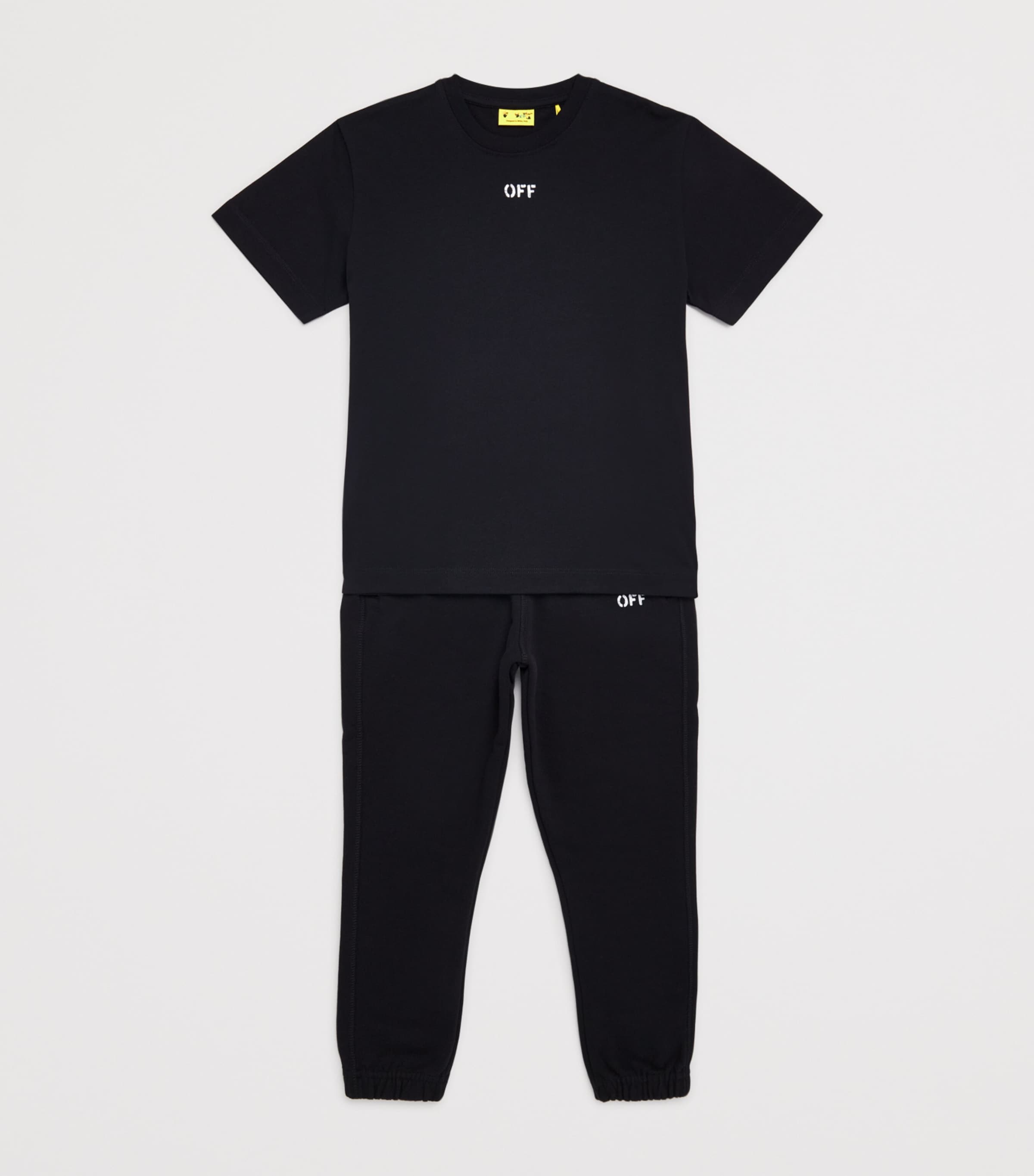 Off-White Kids Off Stamp Logo Sweatpants (4-12 Years) White Image 3