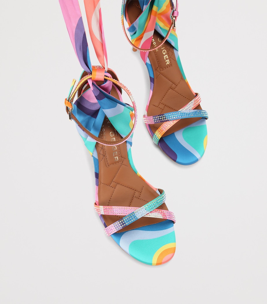 Kurt Geiger London Scarf-Accent Heeled Sandals 85 Mult/other Image 4