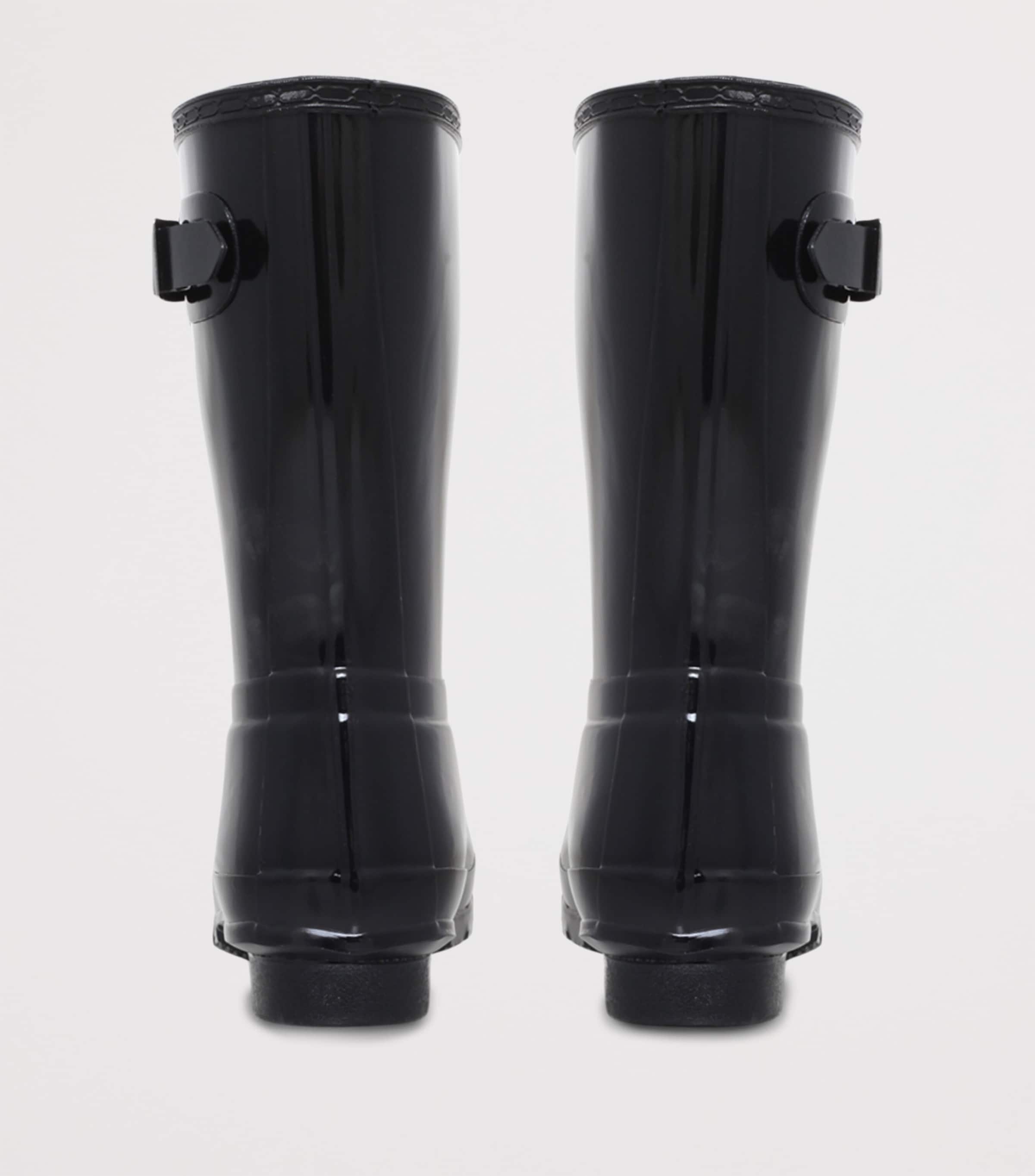 Hunter Original Gloss Short Wellington Boots Black Image 2