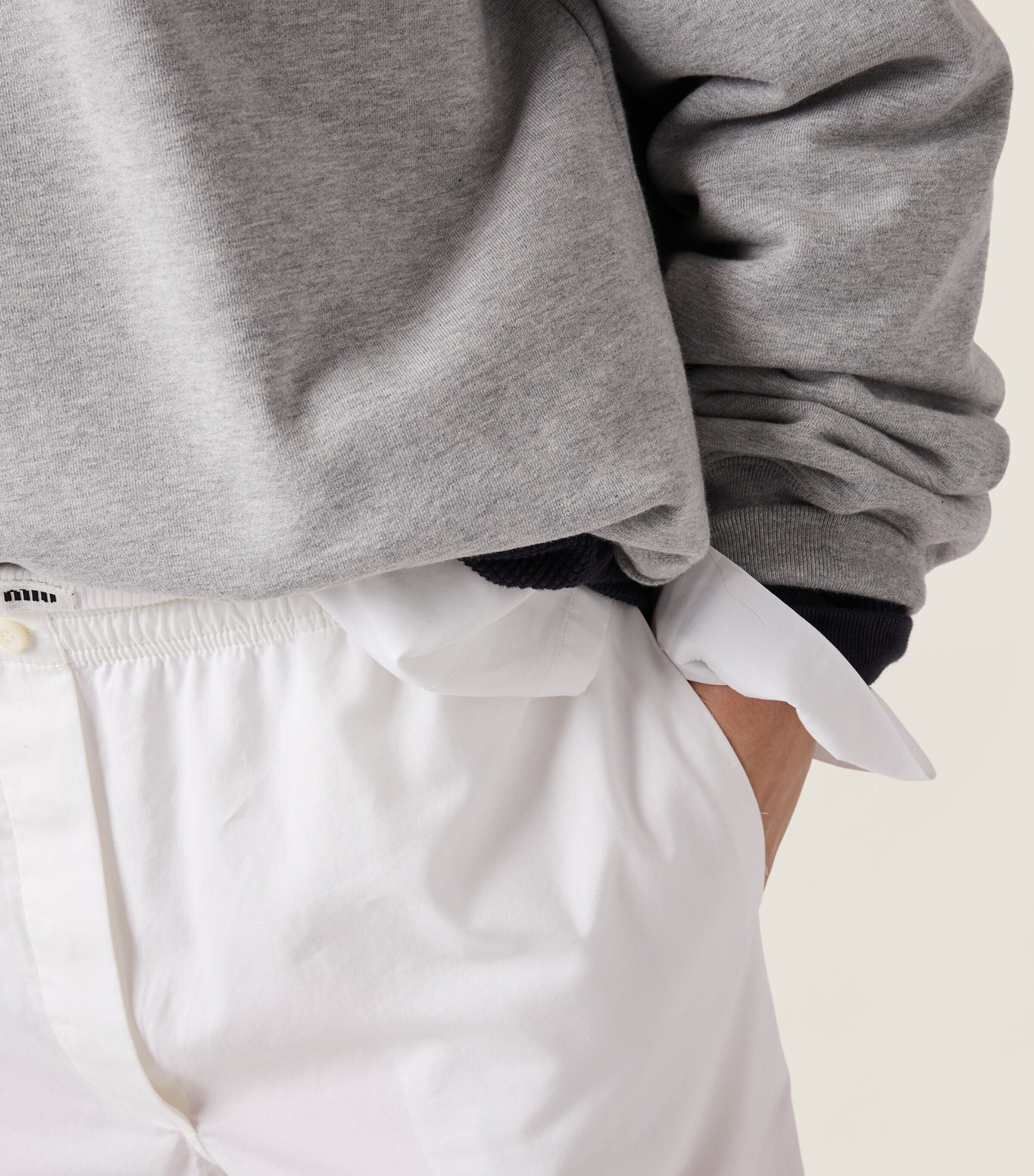 Cotton Slanted-Zip Sweatshirt F0031 Image 6