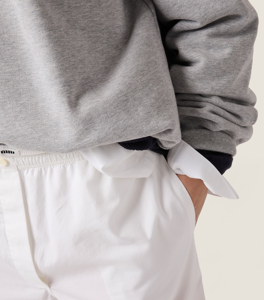 Cotton Slanted-Zip Sweatshirt F0031 Image 6