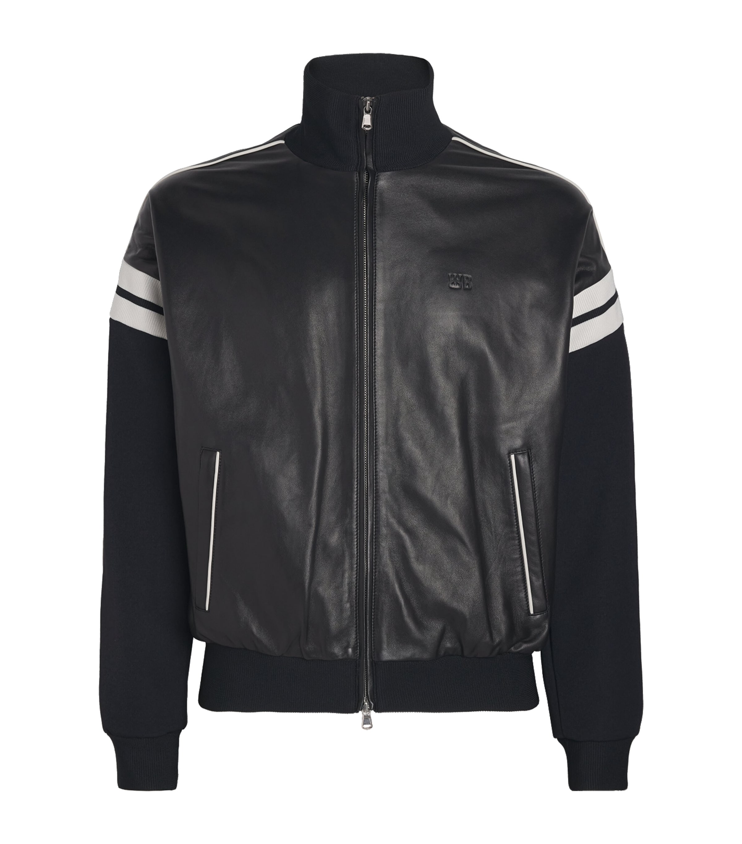 wales bonner レザージャケット　48 Wales Bonner Black Nomad Leather Jacket | Harrods US