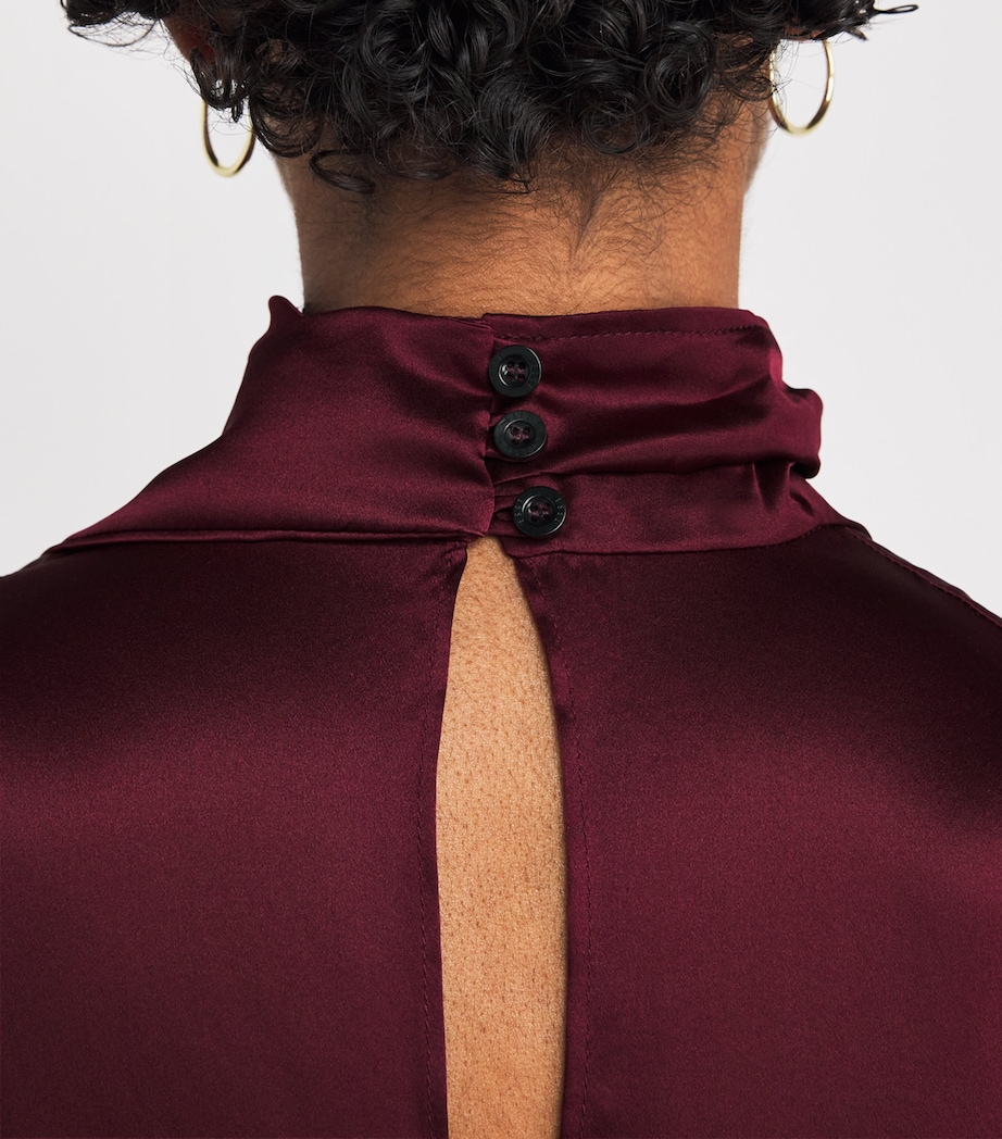 Silk Cowl-Neck Top SHIRAZ Image 6