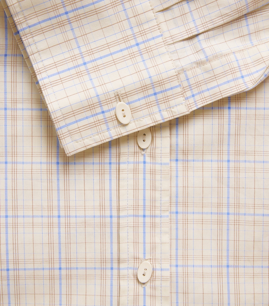 Faithfull The Brand Womens Linen Check Angelo Shirt Flor Chk Antique Wht Image 6