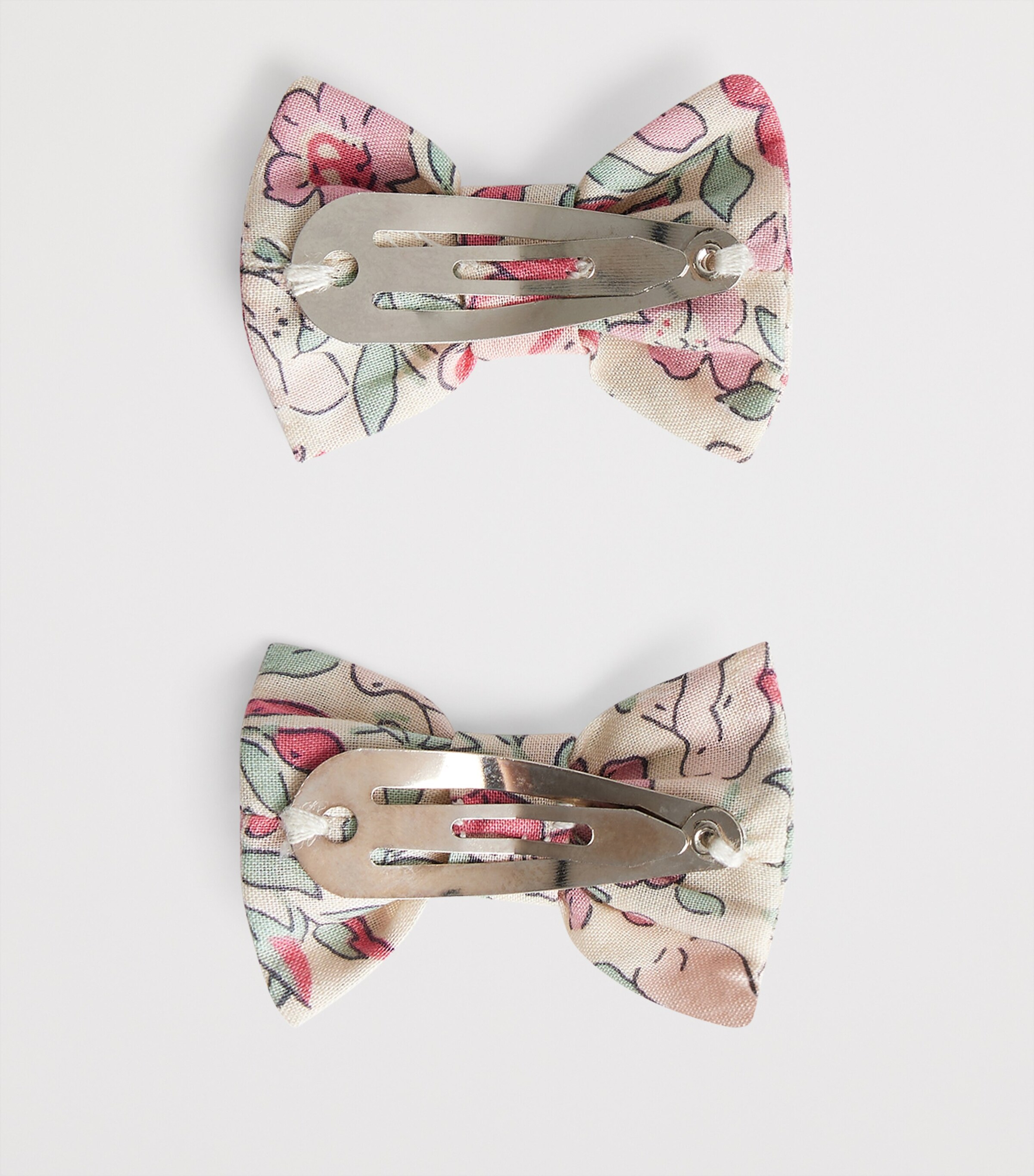 Bonpoint Floral Bow Hair Clips (Set of 2) Fl Framboise Image 2