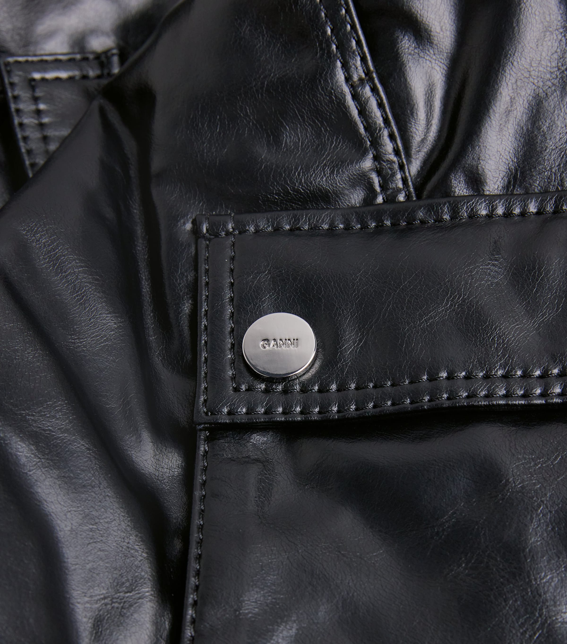 Recycled Leather-Blend Future Cargo Trousers 099 BLACK Image 5