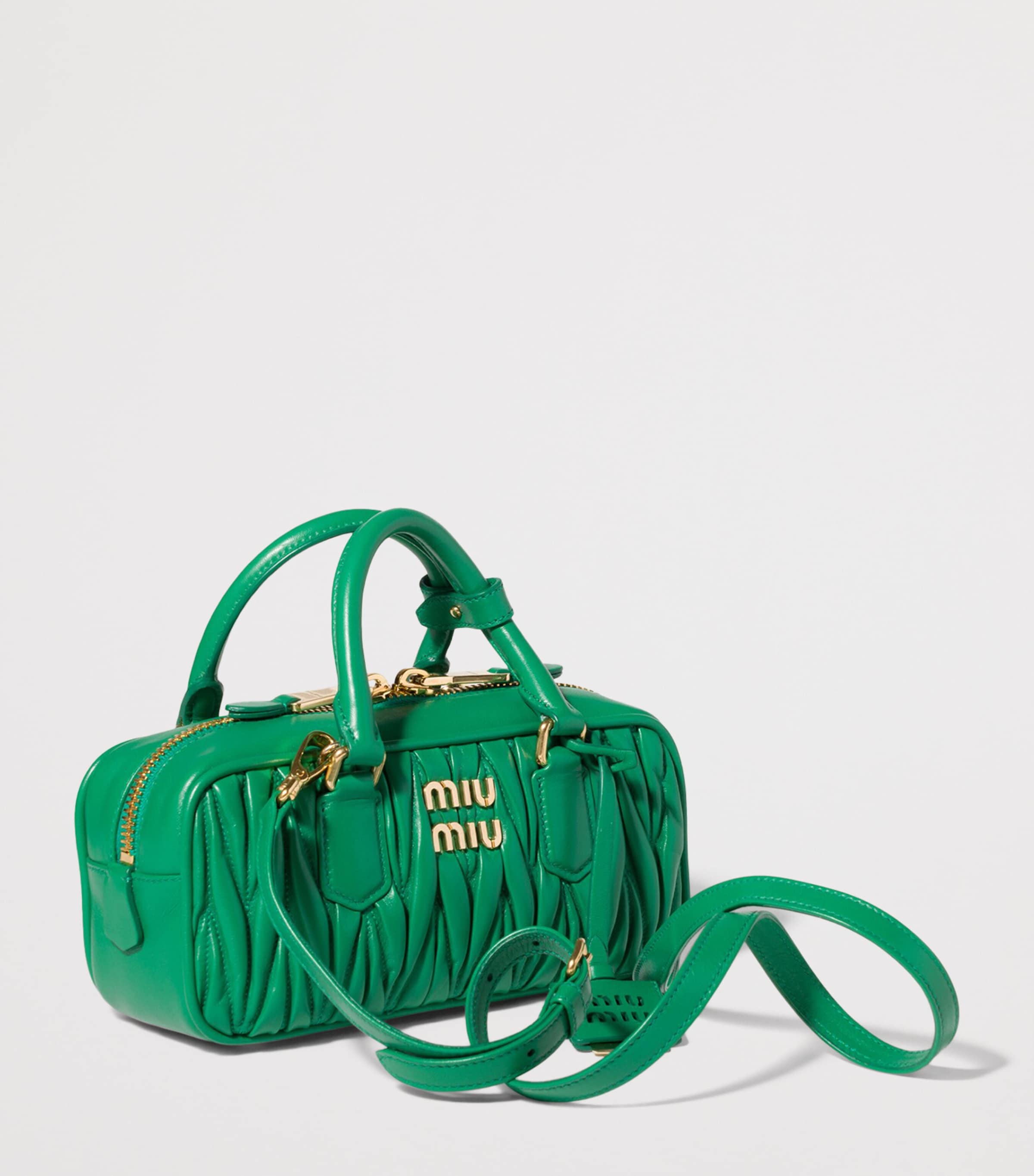 Miu Miu ARCADIE MATELASS NAPPA LEATHER. Green Image 2