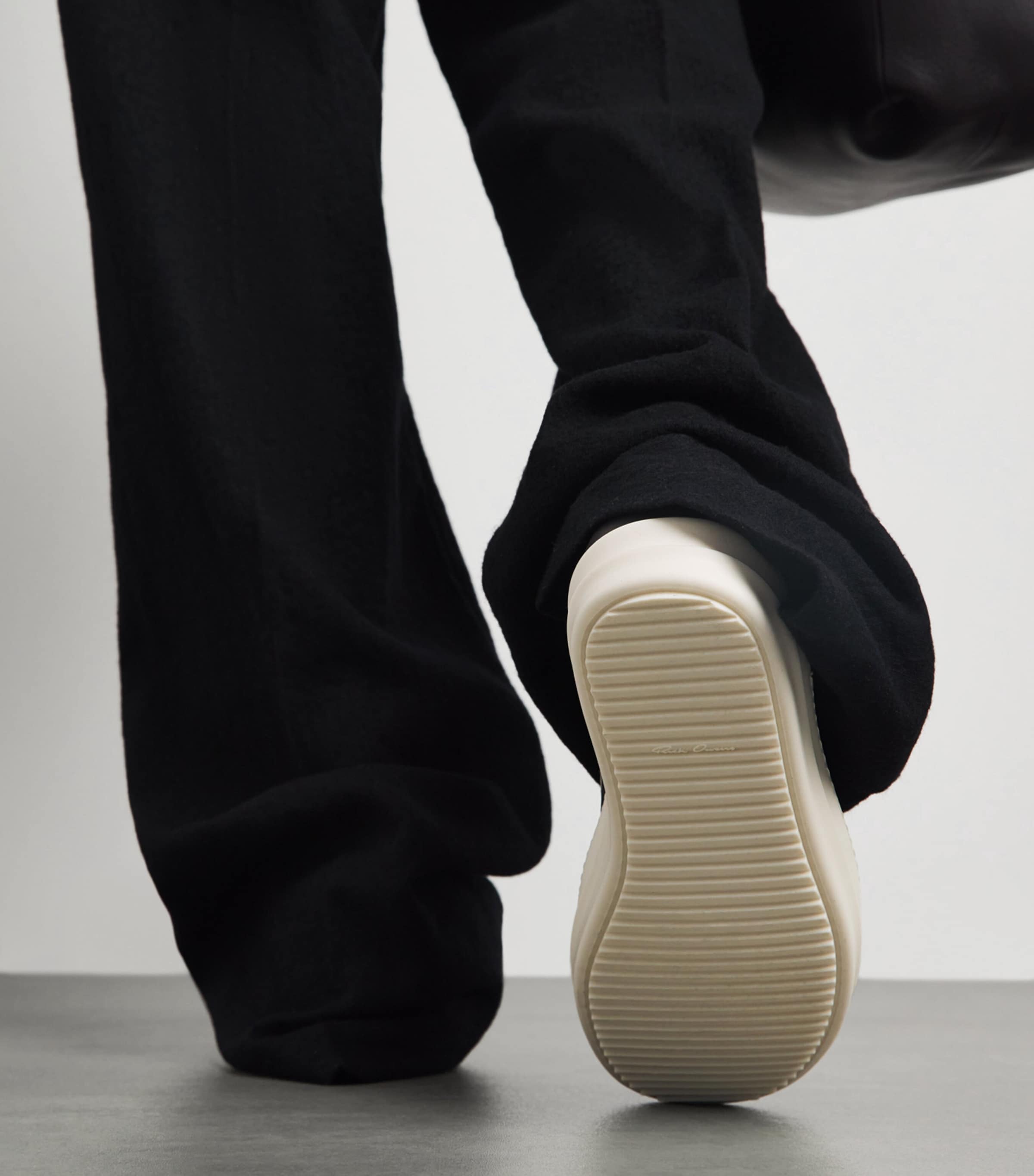 Rick Owens Leather Vintage Sneakers Drkdust/milk Image 2