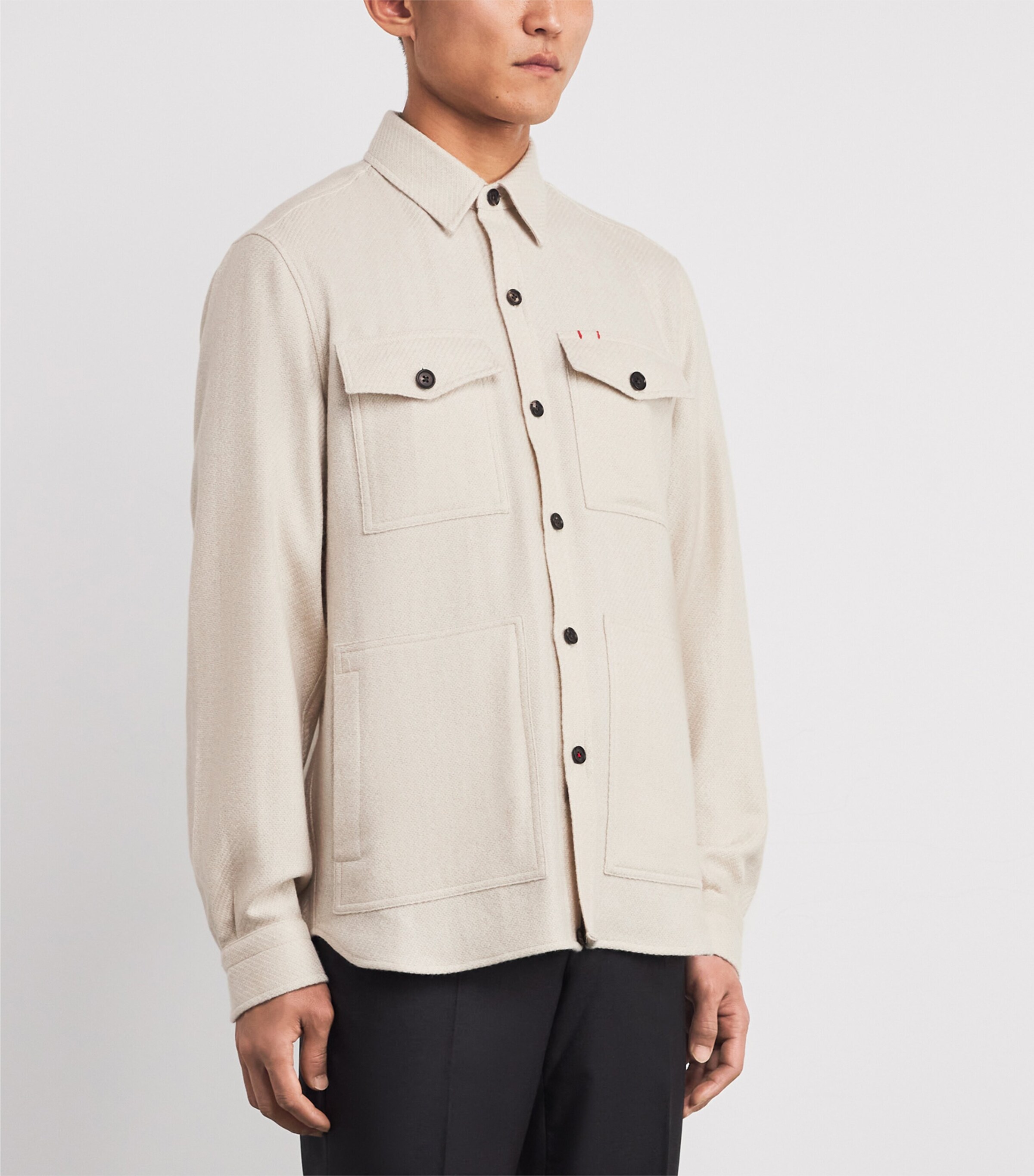Isaia Mens Cashmere Overshirt Image 3