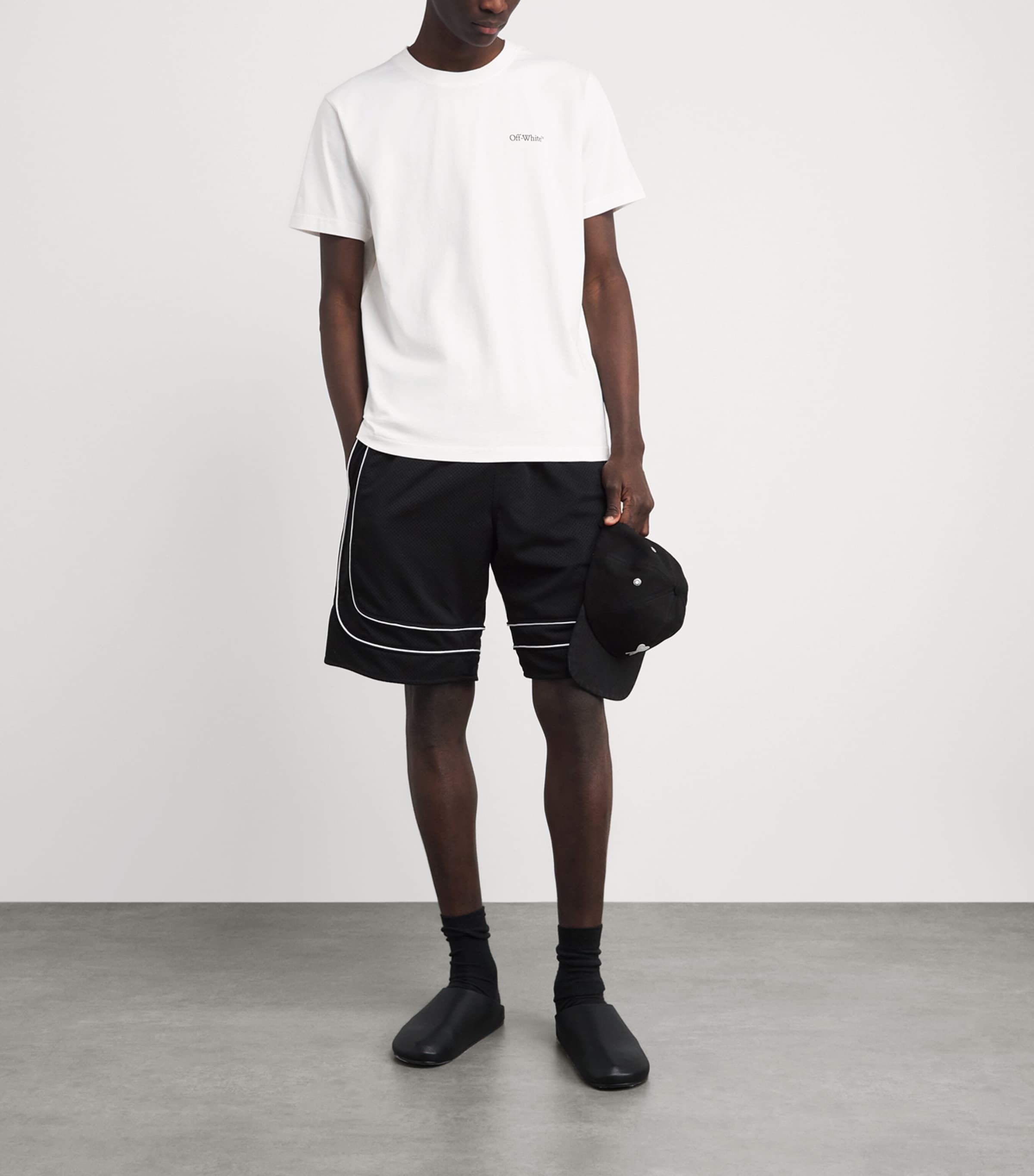 Off-White Mens Cotton Metal Arrows T-Shirt White Image 2