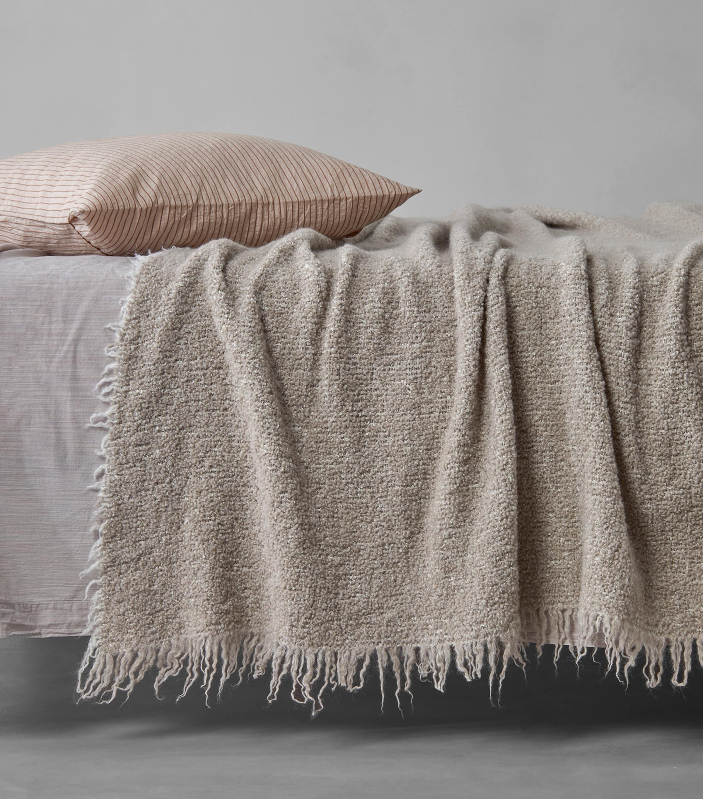 Society Limonta Alpaca-Wool Tuis Blanket (220cm x 240cm) Mastice