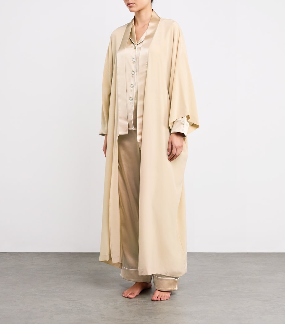 Silk Queenie Long Robe CARAMEL Image 2