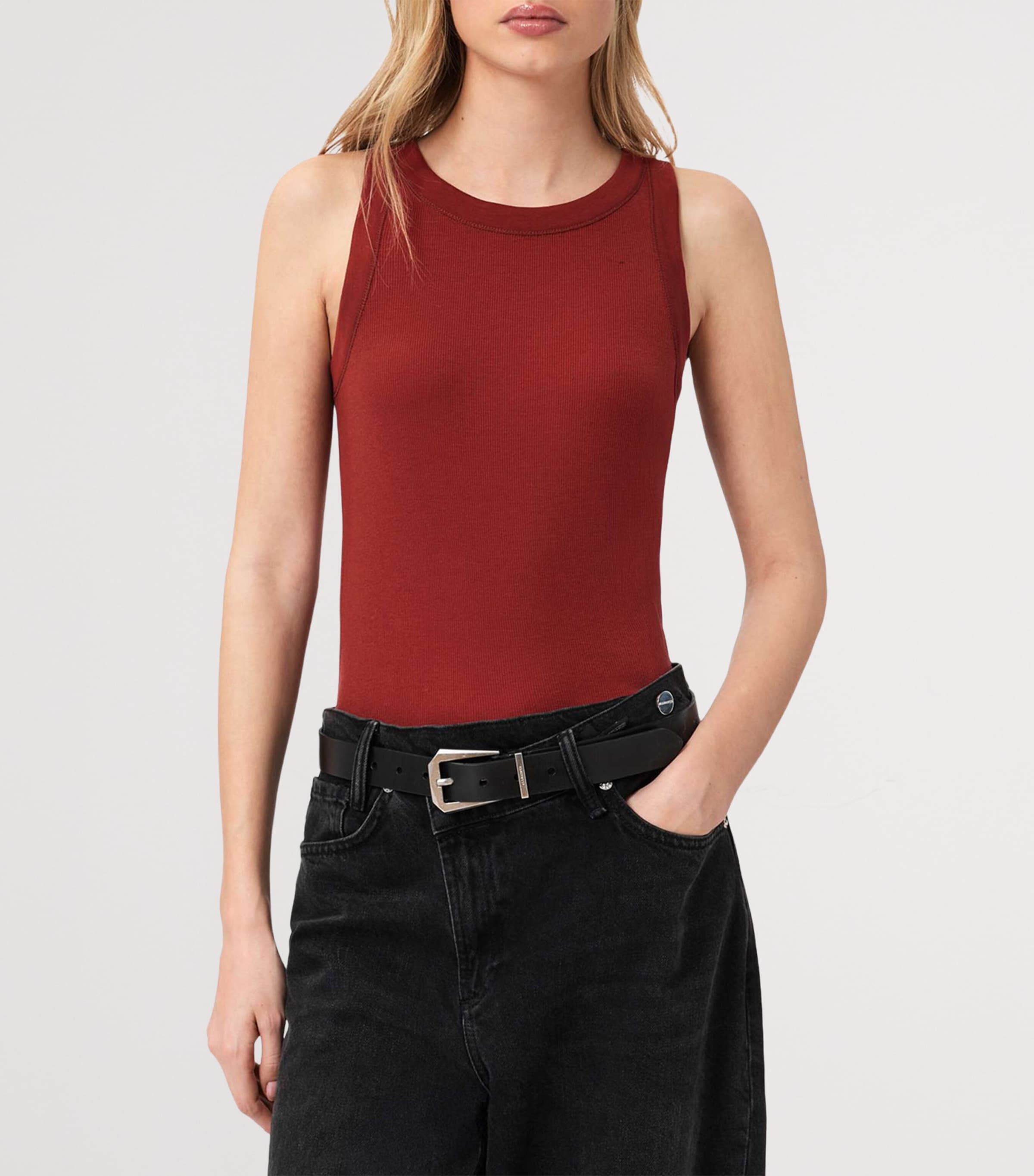 AllSaints Womens Rina Tank Top Paprika Red Image 3