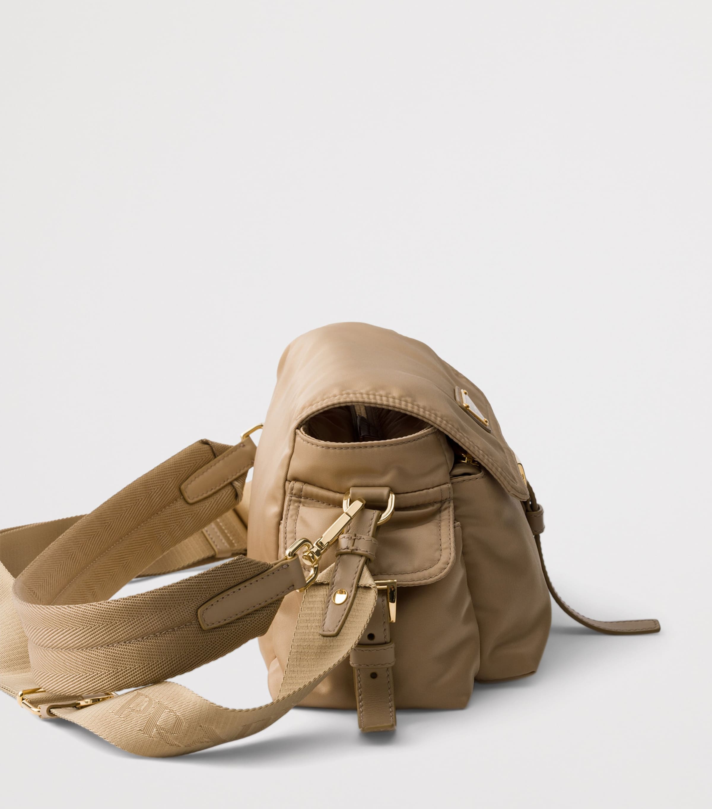 Prada Medium Re-Nylon Shoulder Bag Brown Image 5