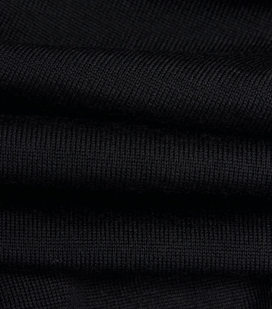Pal Zileri Mens Wool Zip-Up Cardigan Black Image 6