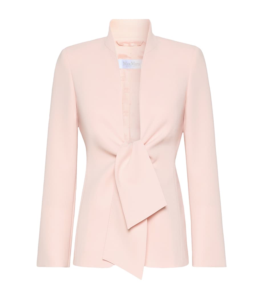 Max Mara Womens Sash-Tie Blazer Pink Image 1