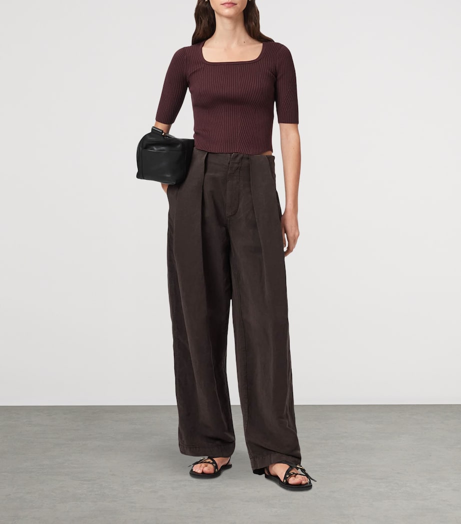 AllSaints Womens Cruz Hally Top Burnt Brown Image 5