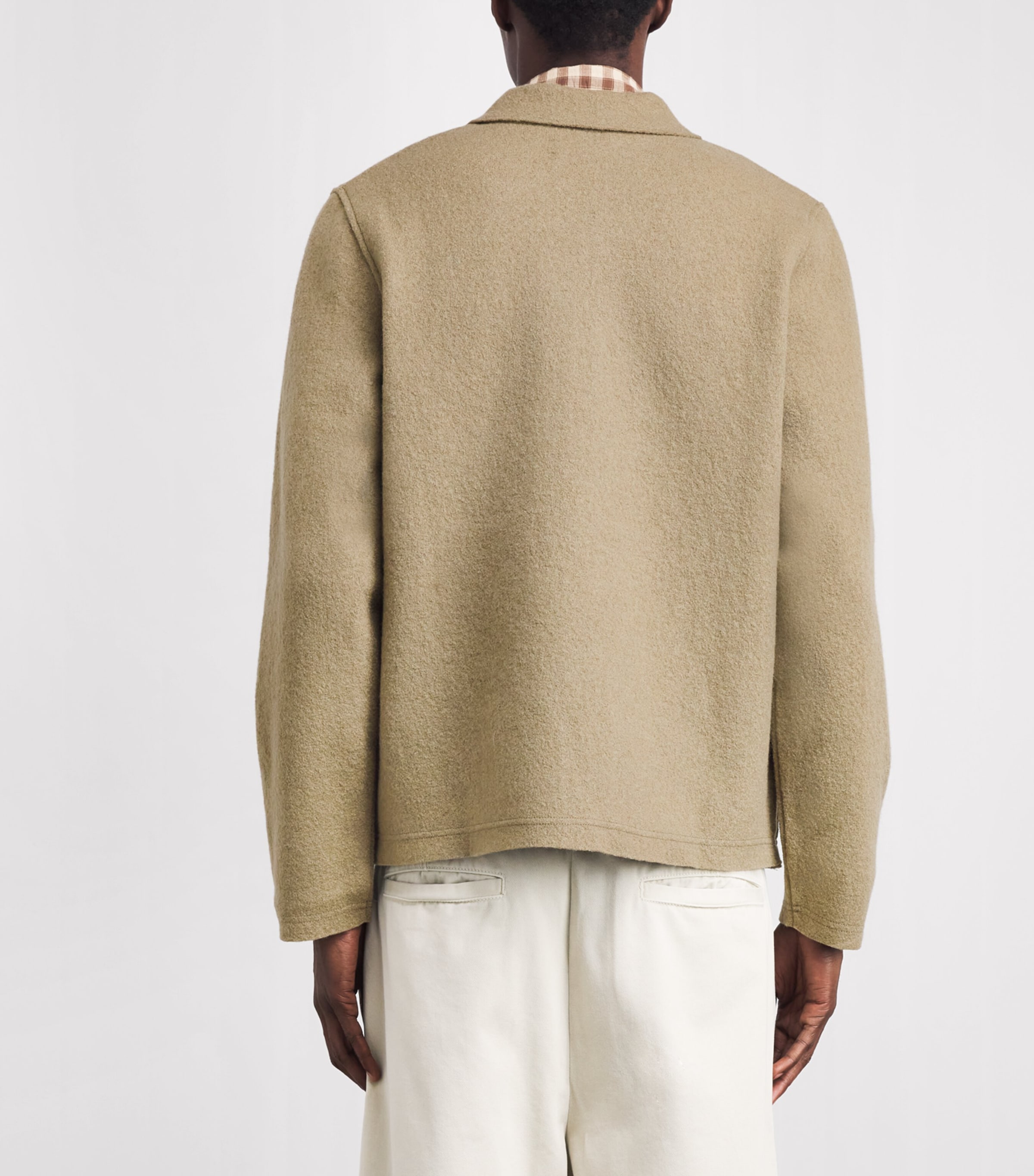 Samsøe Samsøe Mens Wool Hannes Overshirt Lead Gray Image 5